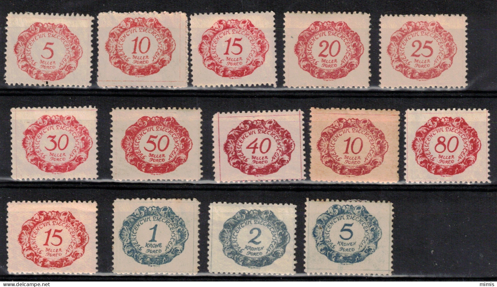 LIECHTENSTEIN           1920        Timbres Taxe     N° 1/12 * Neufs Avec Charnière - Strafportzegels