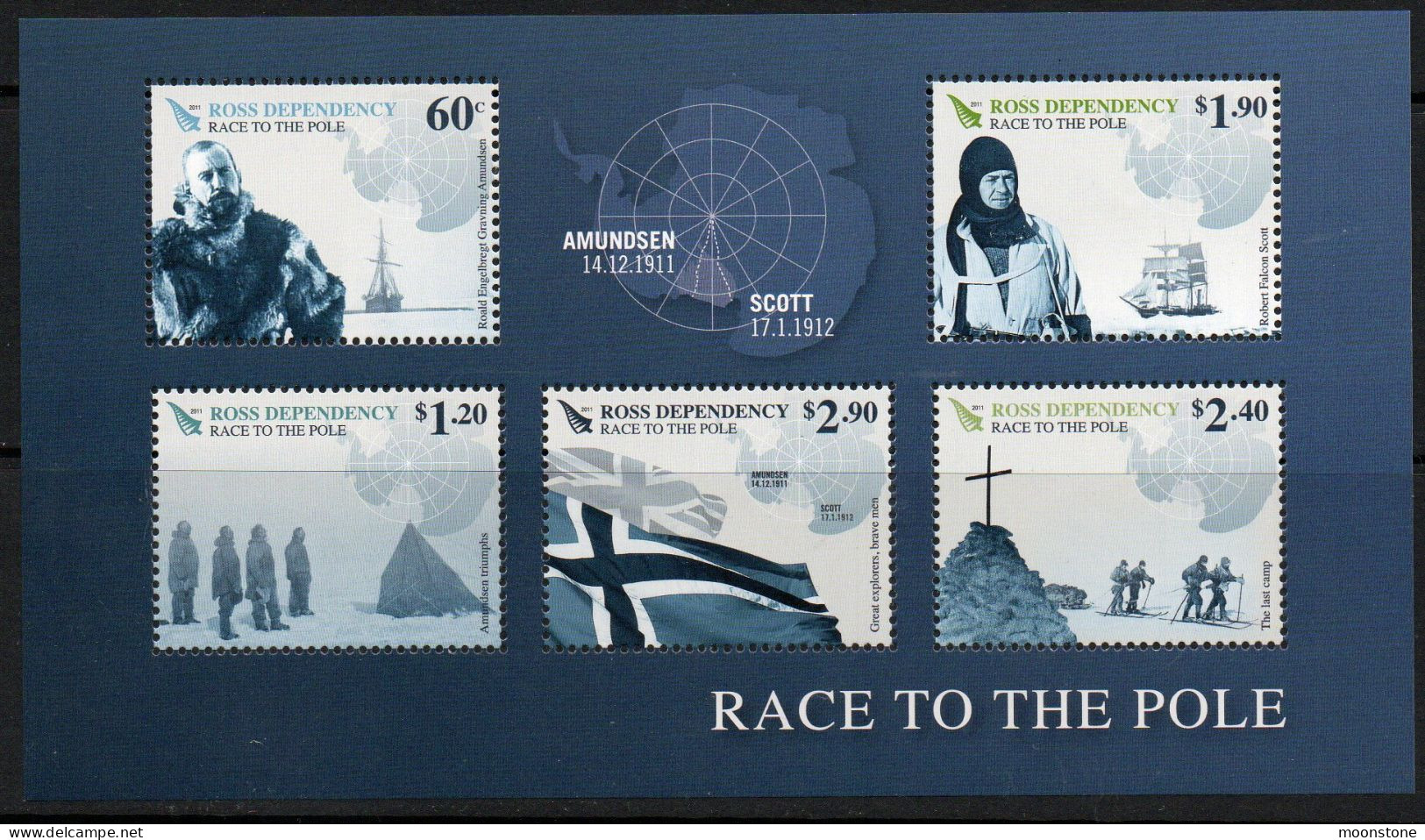 New Zealand Ross Dependency 2011 'Race To The Pole' MS, MNH, SG 131 - Nuevos