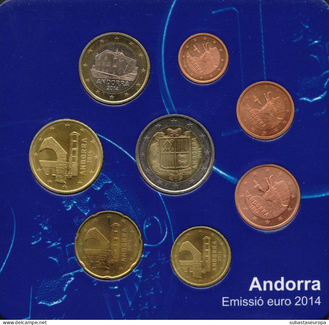 Andorra. Set Euros Año 2014. - Andorre