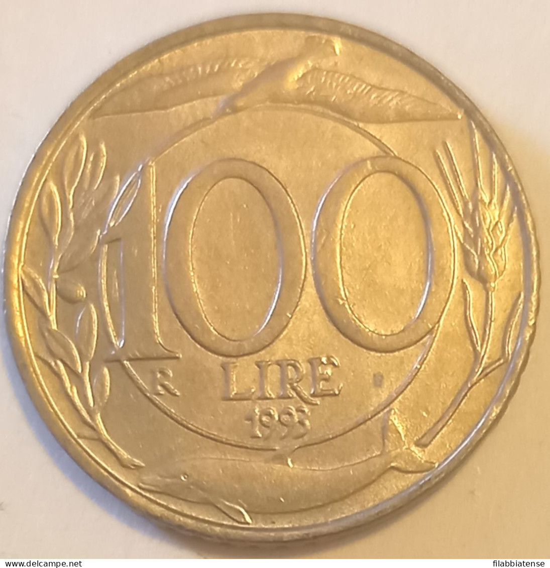 1993 - Italia 100 Lire   ------ - 100 Liras