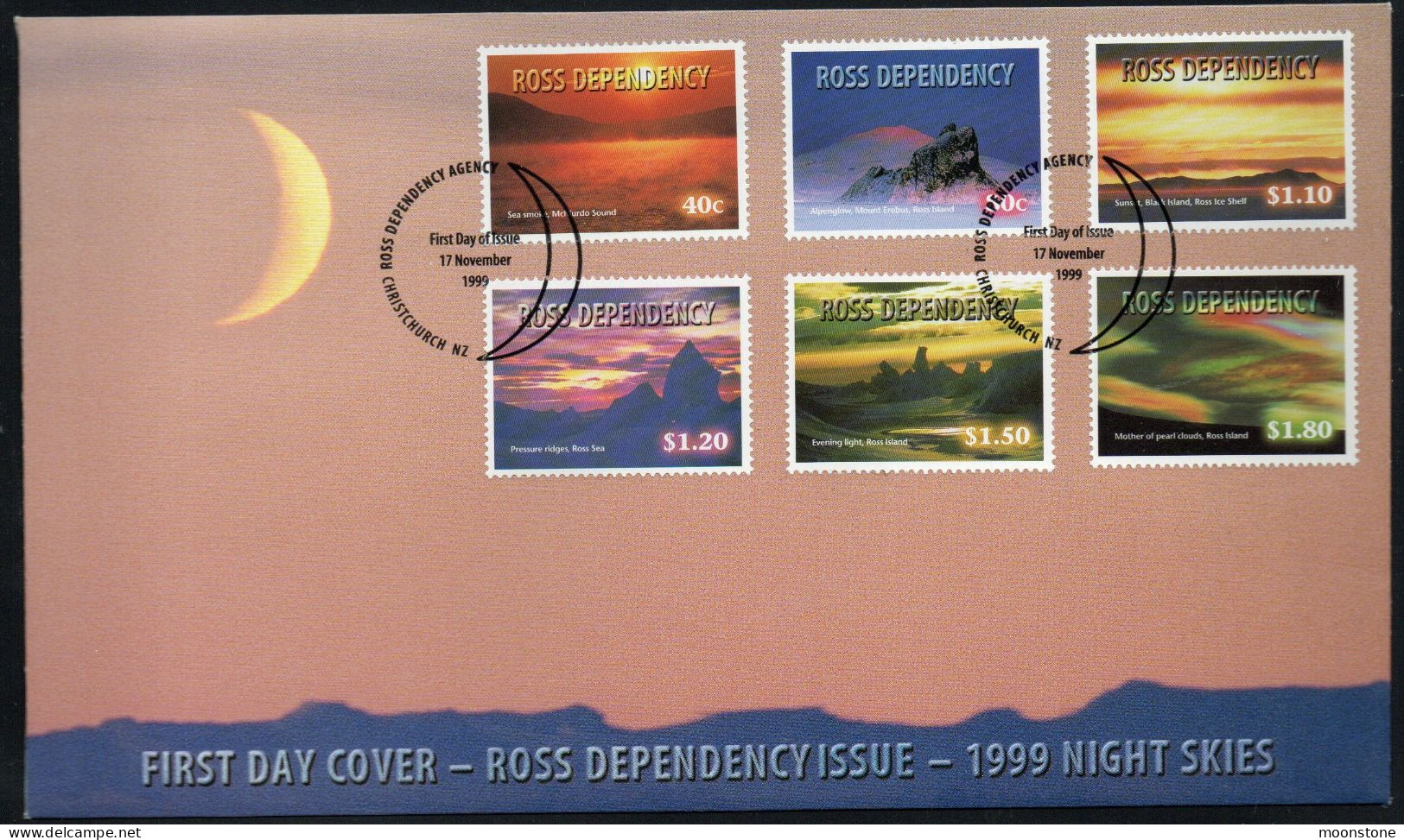 New Zealand Ross Dependency 1999 Night Skies FDC, SG 60/5 - Nuevos