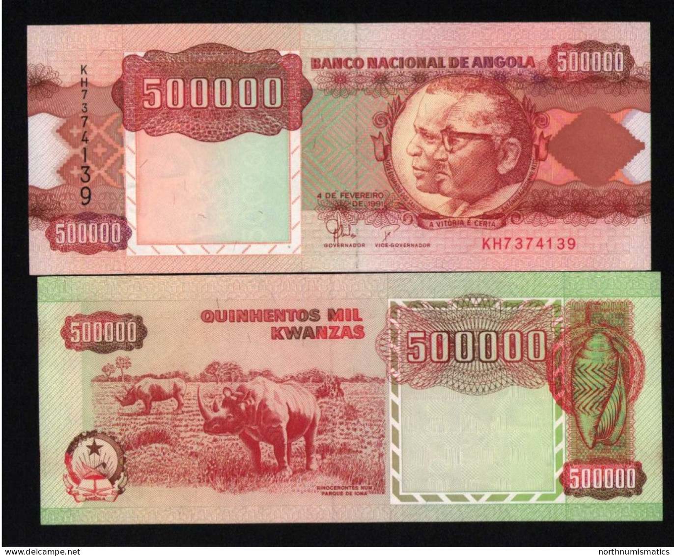 Angola 500000 Kwanzas 1991 Unc - Angola