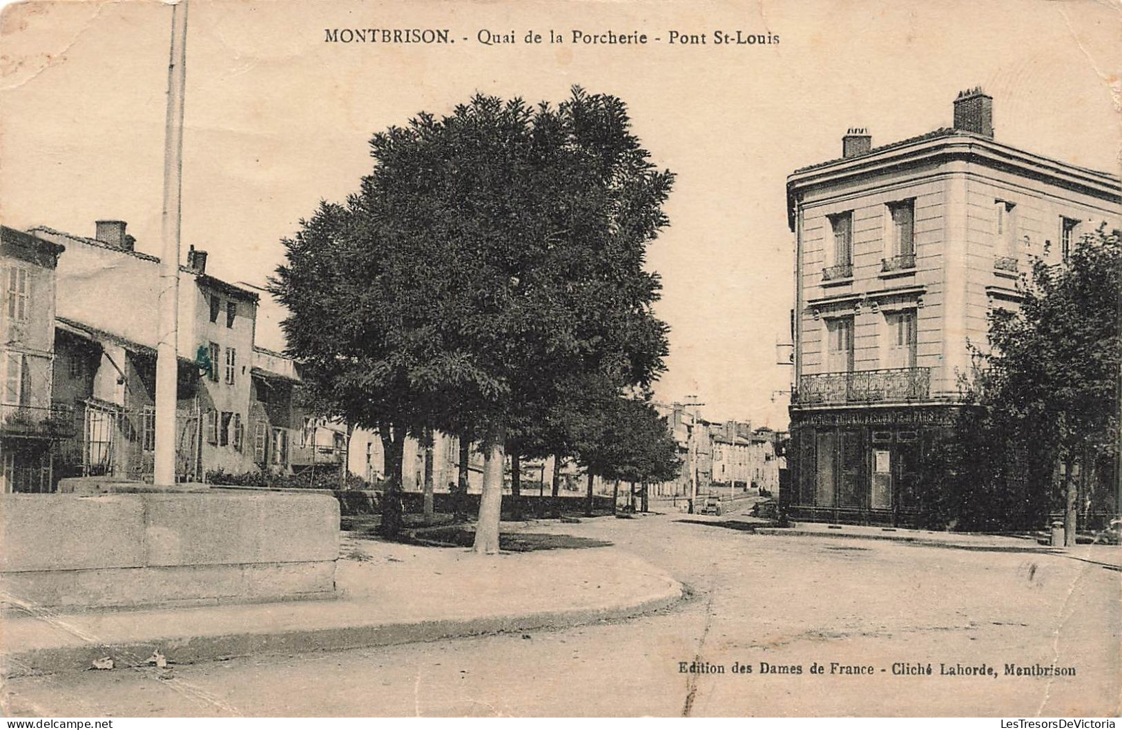 FRANCE - Montbrison - Quai De La Porcherie - Pont Saint Louis - Carte Postale Ancienne - Montbrison