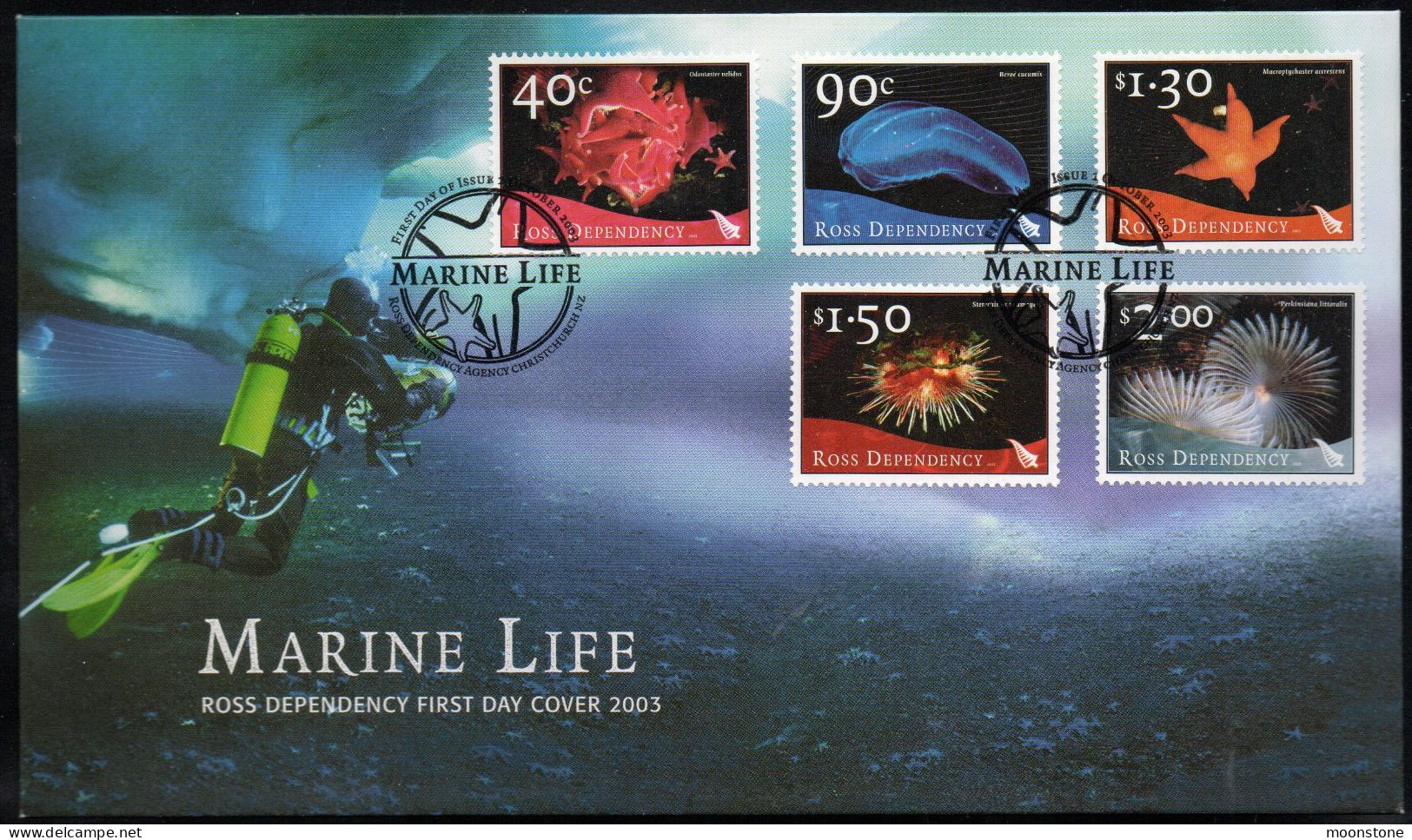 New Zealand Ross Dependency 2003 Marine Life FDC, SG 84/8 - Neufs