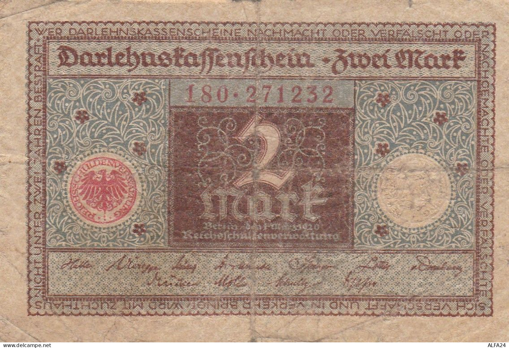 BANCONOTA GERMANIA 2 1920 F (RY6043 - 2 Mark