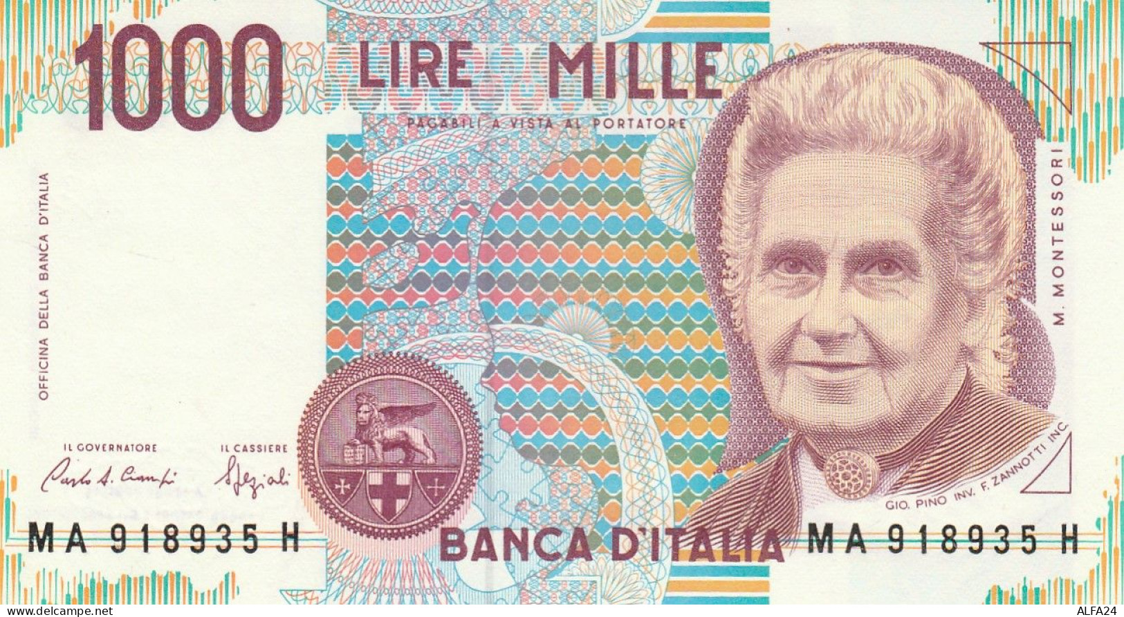 BANCONOTA ITALIA L.1000 UNC (RY5708 - 1000 Liras