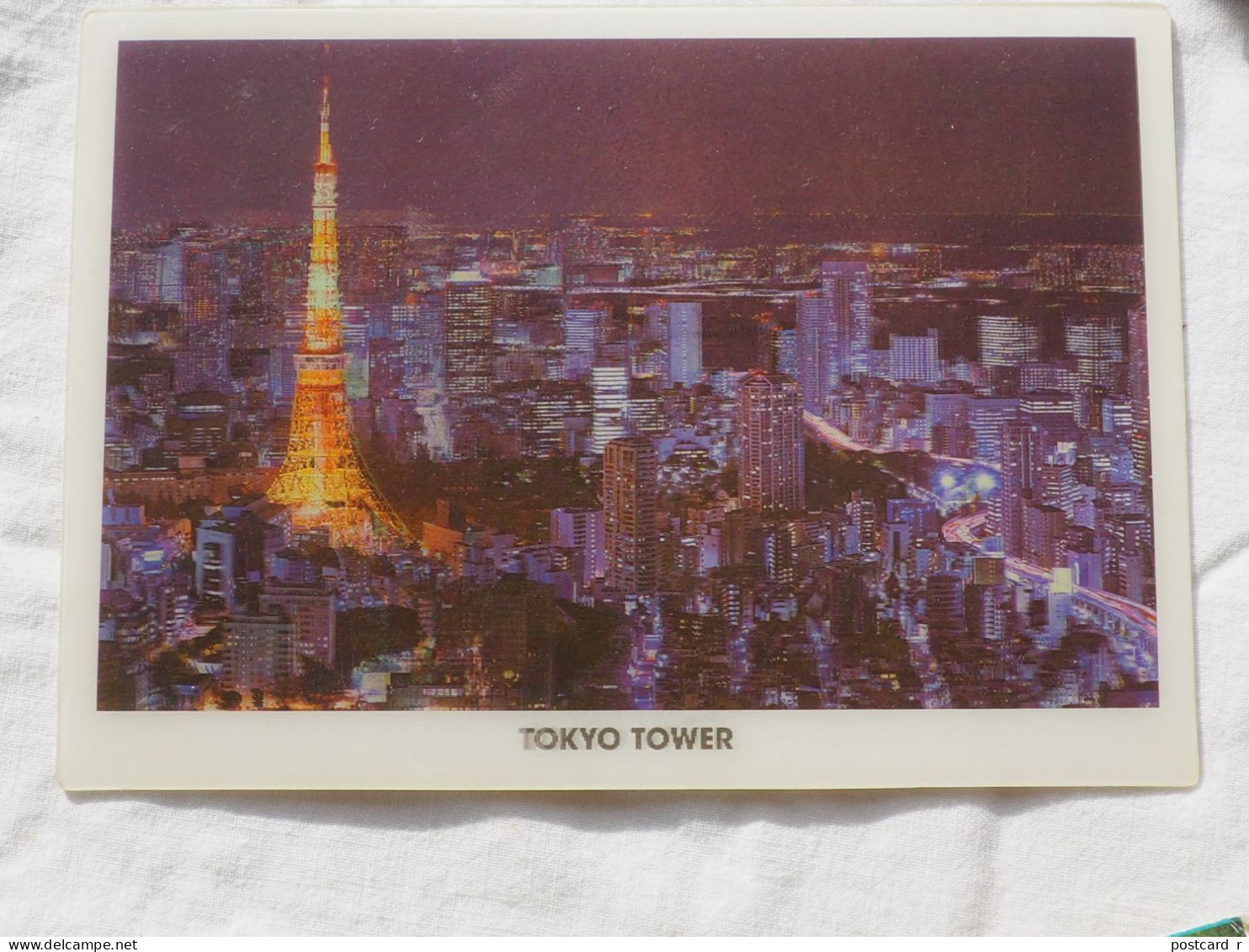 3d 3 D Lenticular Stereo Postcard Tokyo Tower Stamp 2016   A 227 - Stereoscope Cards