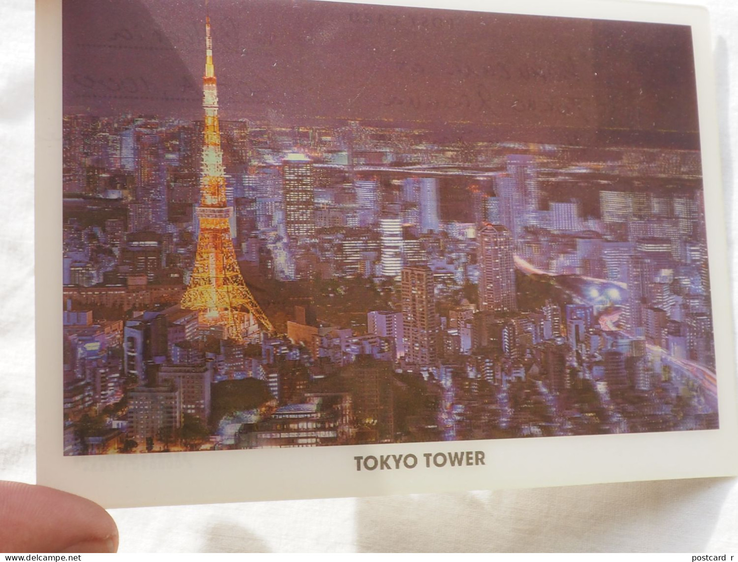 3d 3 D Lenticular Stereo Postcard Tokyo Tower Stamp 2016   A 227 - Stereoscopische Kaarten