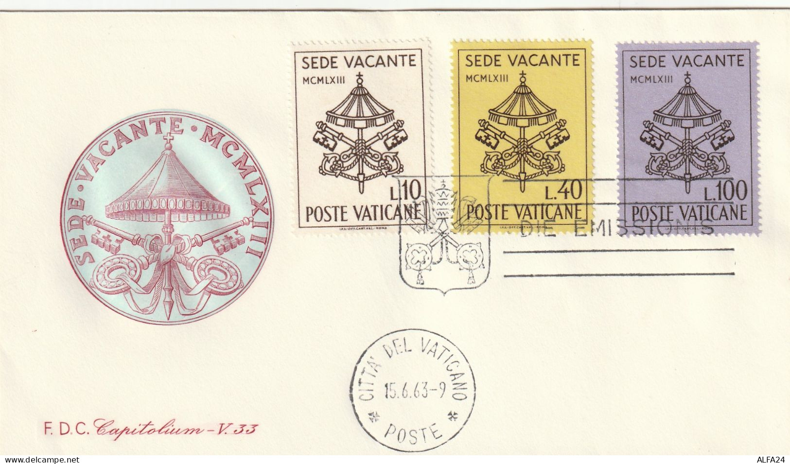 LETTERA 1963 SERIE SEDE VACANTE VATICANO (RY8017 - Storia Postale