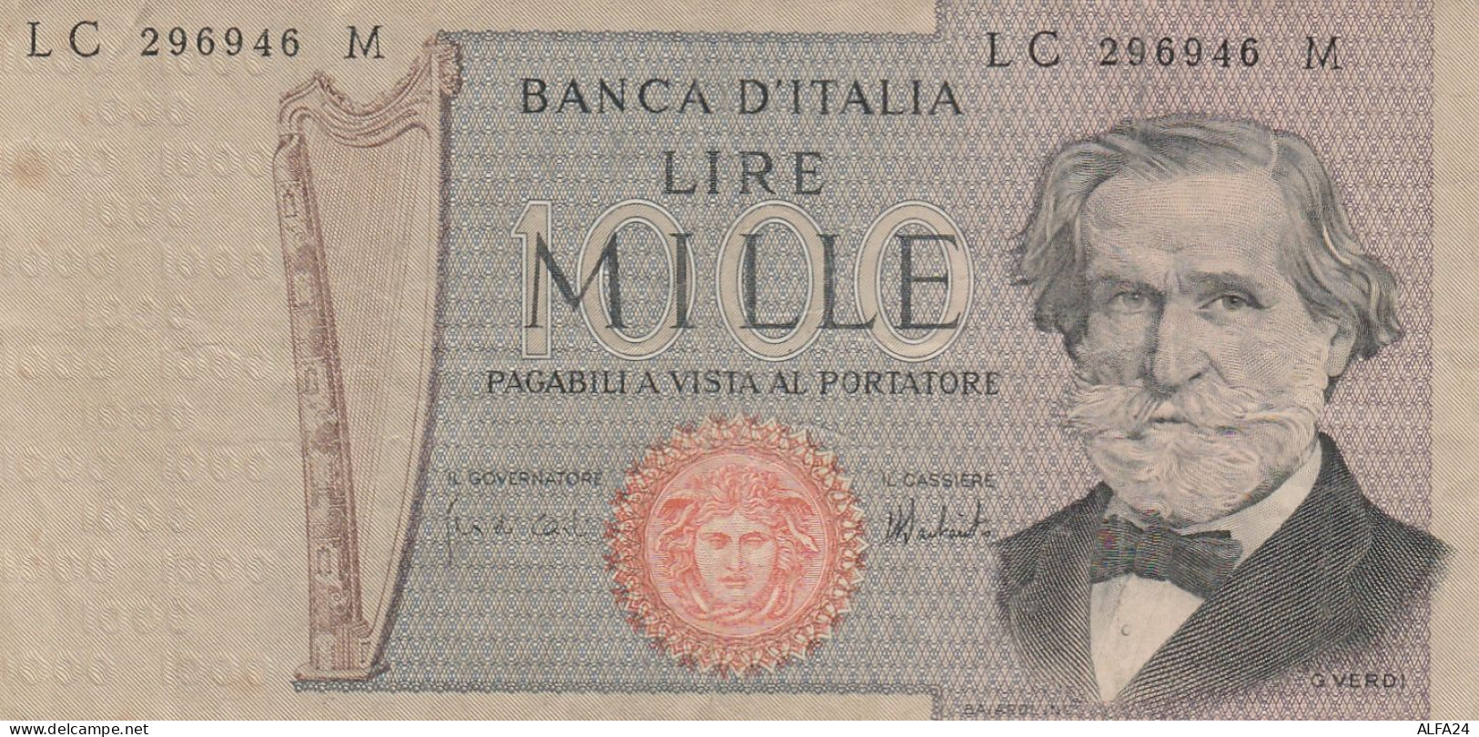 BANCONOTA ITALIA L.1000 VERDI VF (RY6996 - 10000 Liras