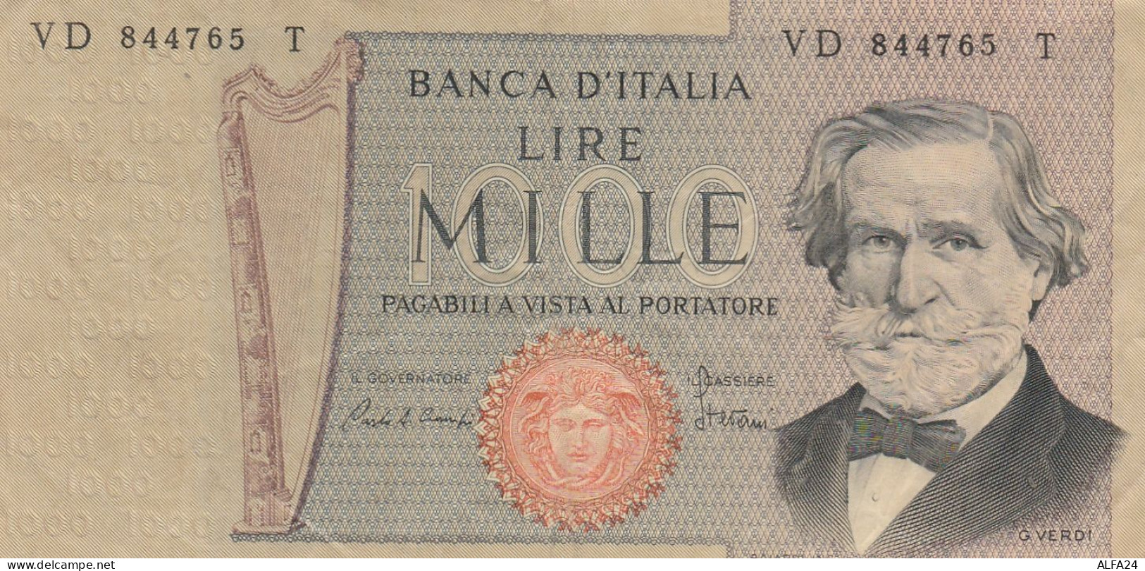 BANCONOTA ITALIA L.1000 VERDI VF (RY6989 - 10000 Liras