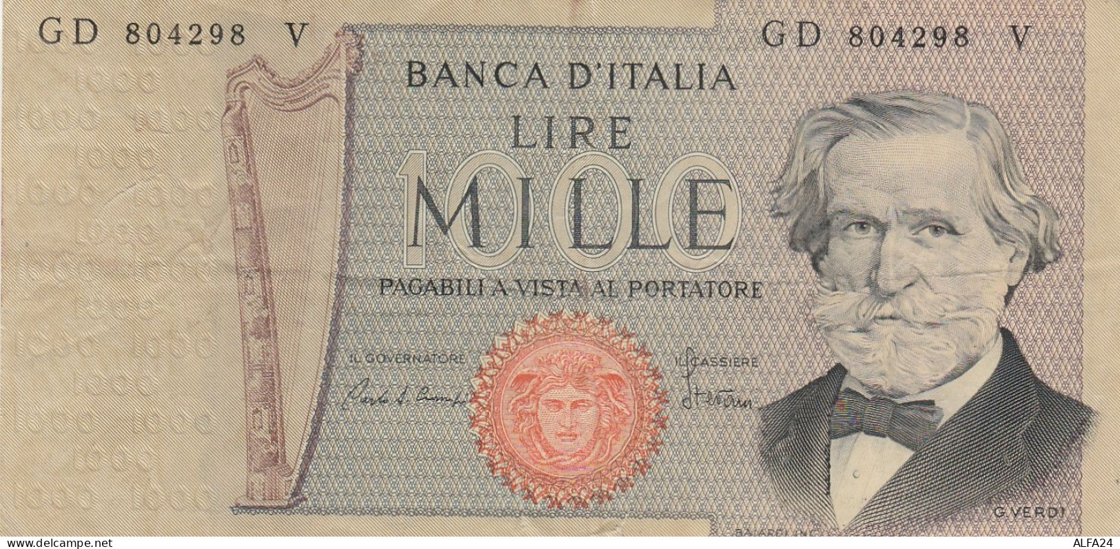 BANCONOTA ITALIA L.1000 VERDI VF (RY6993 - 10000 Liras