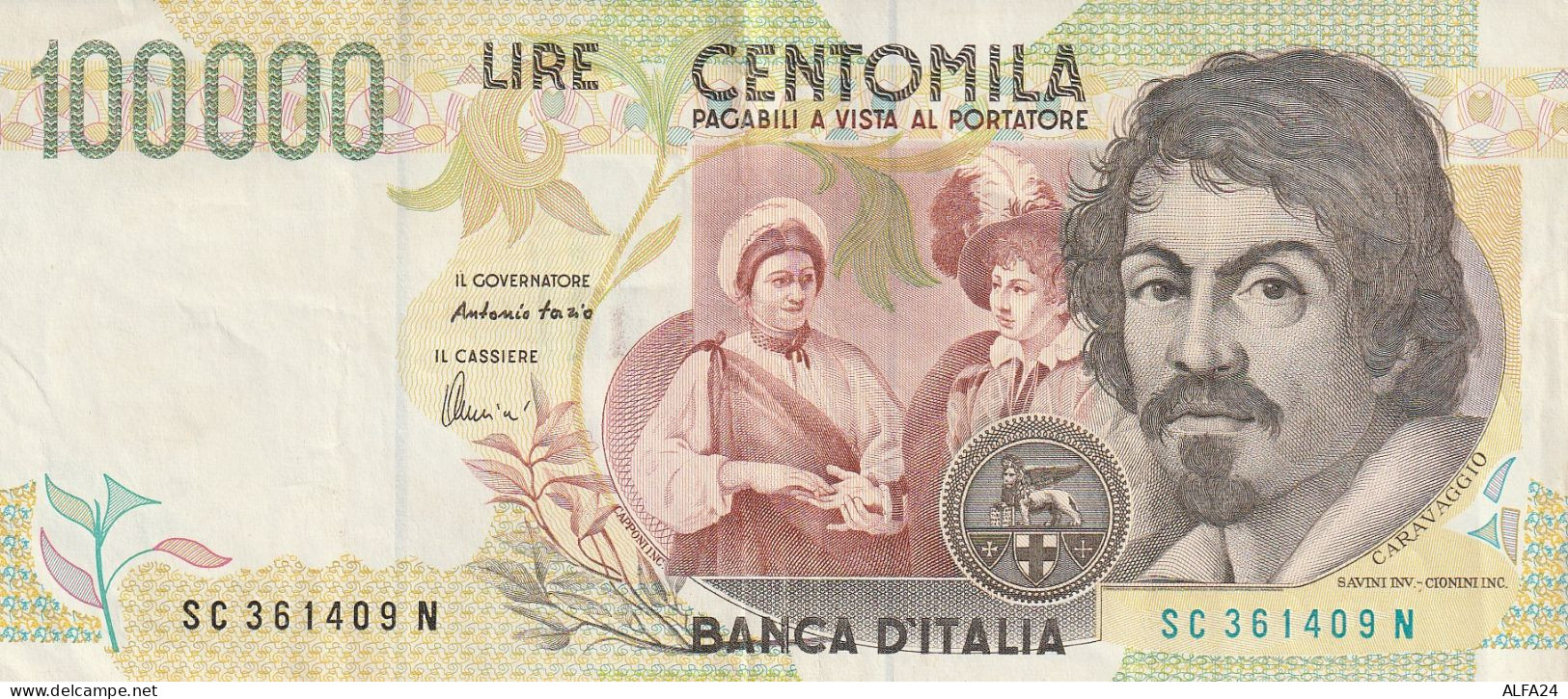 BANCONOTA ITALIA CARAVAGGIO L.100000 EF (RY7586 - 100.000 Lire
