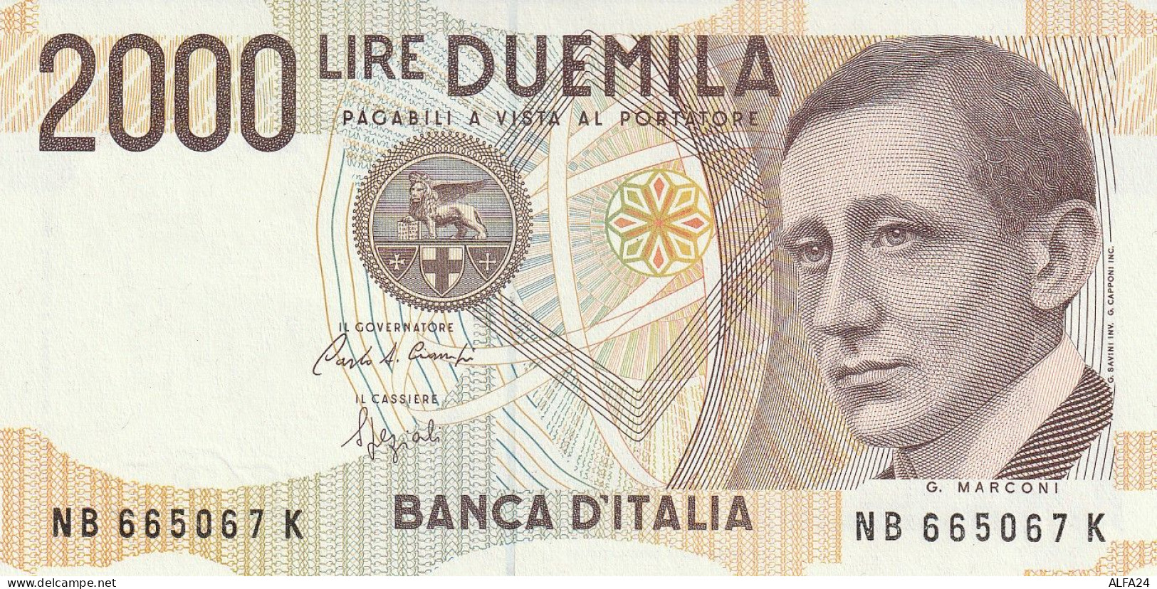 BANCONOTA ITALIA LIRE 2000 MARCONI UNC (RY7534 - 2000 Lire