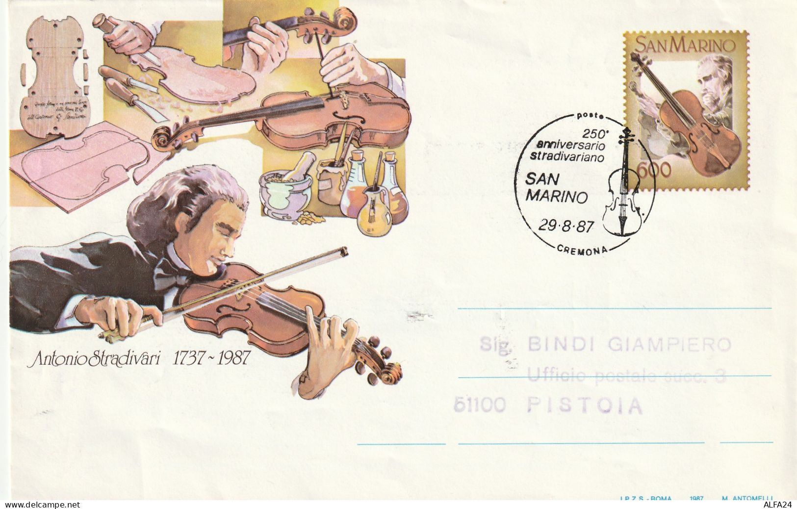 INTERO POSTALE SANMARINO 1987 FDC (RY7314 - Postal Stationery