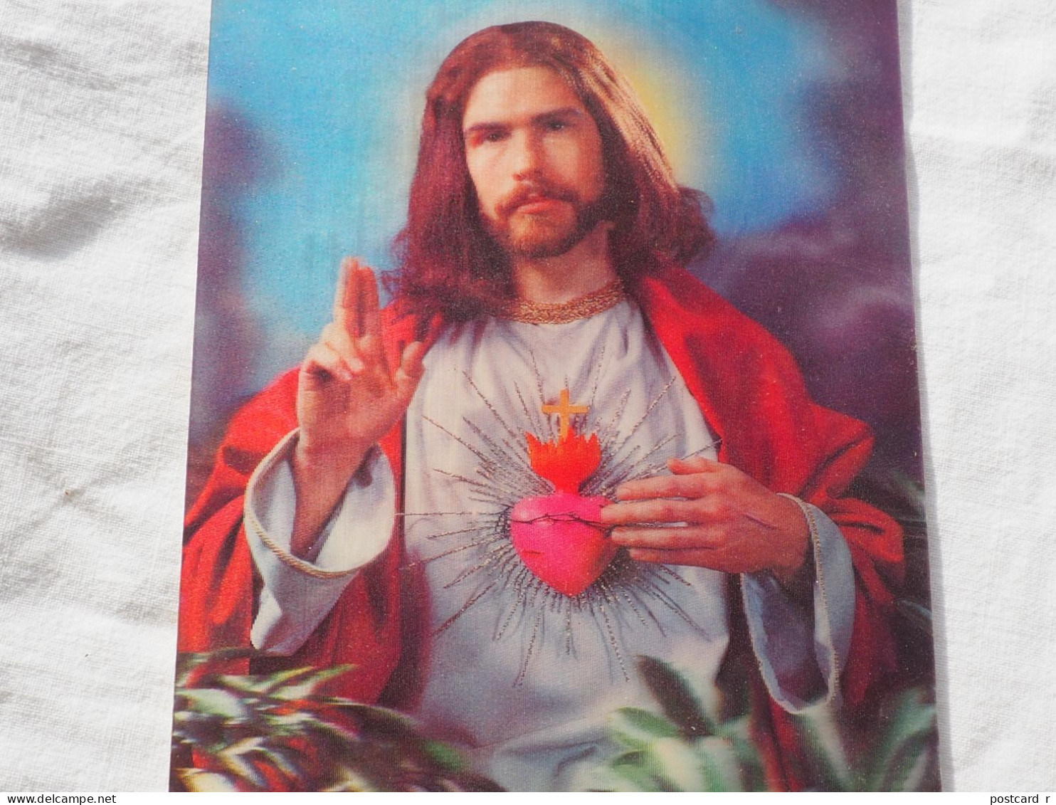 3d 3 D Lenticular Postcard Stereo Religion Prayer SANKO   A 227 - Cartoline Stereoscopiche
