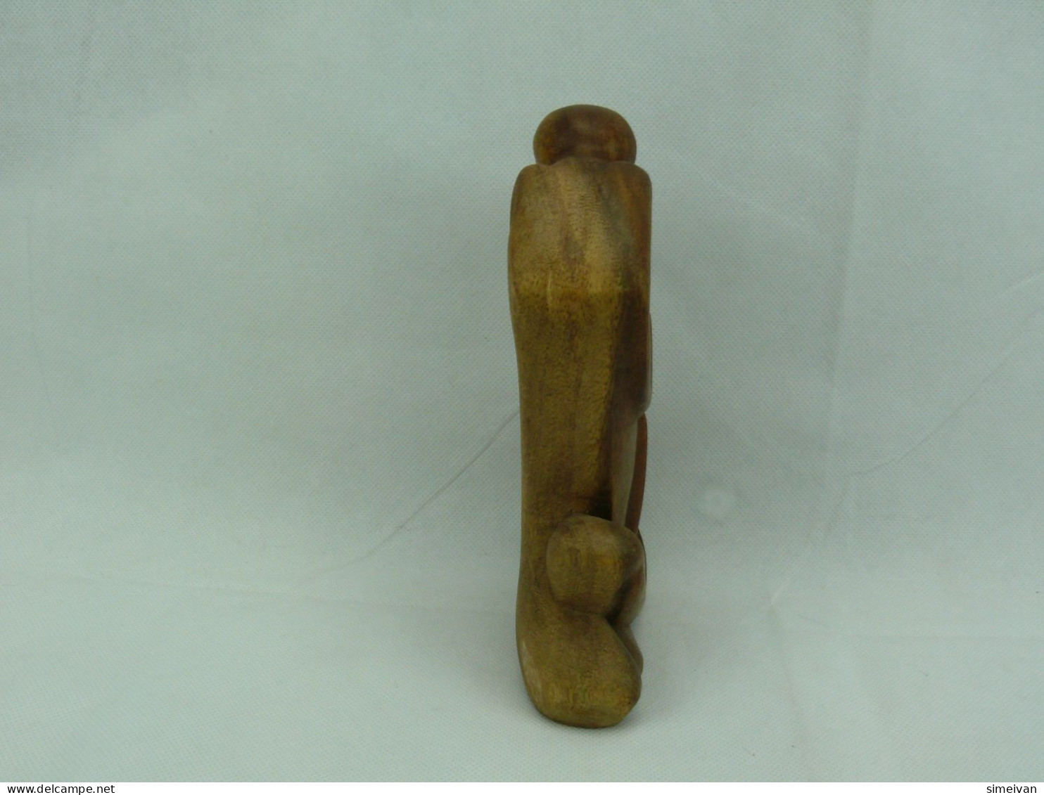 Beautiful Vintage Wooden Figurime Kissing Decorative Art #2218 - Holz