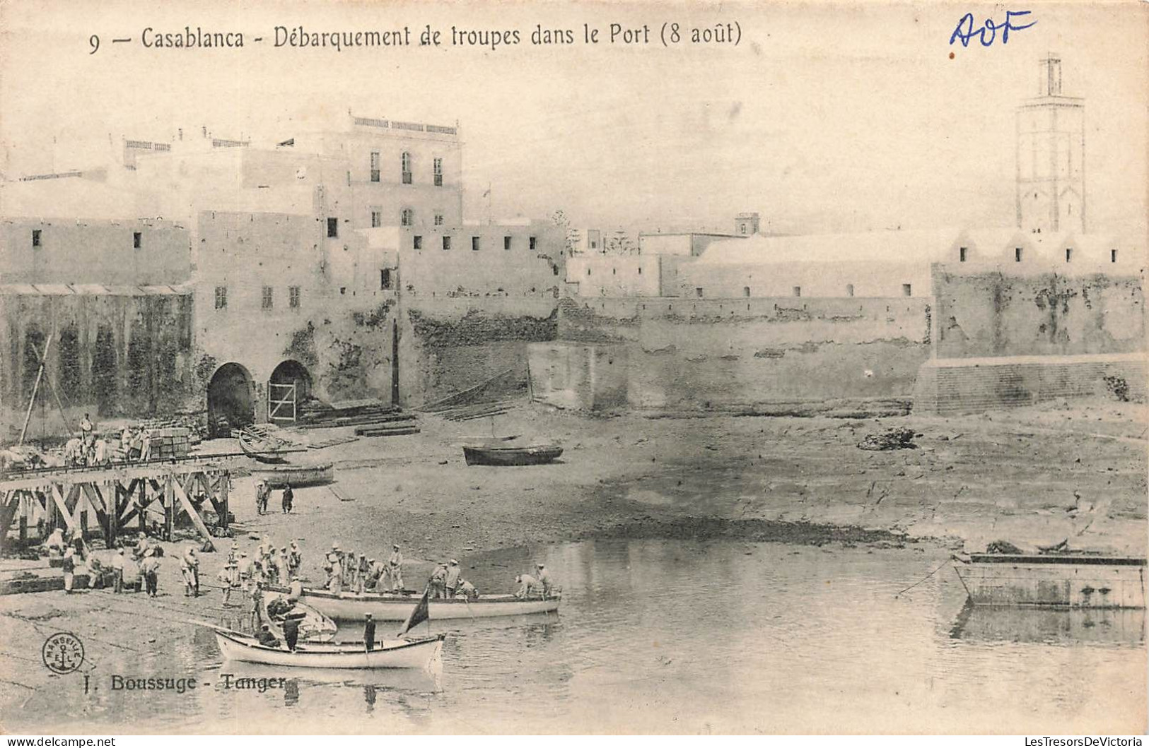 MAROC - Casablanca - Débarquement De Troupes Dans Le Port - Carte Postale Ancienne - Casablanca