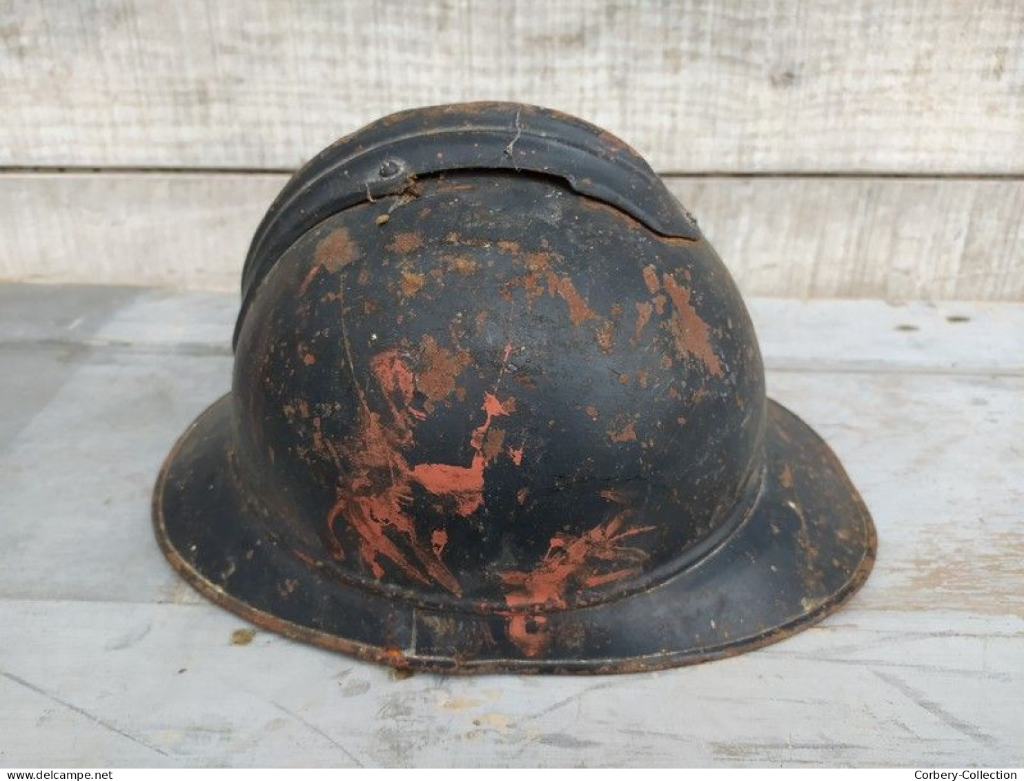 Ancien Casque Adrian Poilu Guerre 14-18 WW1 - Casques & Coiffures