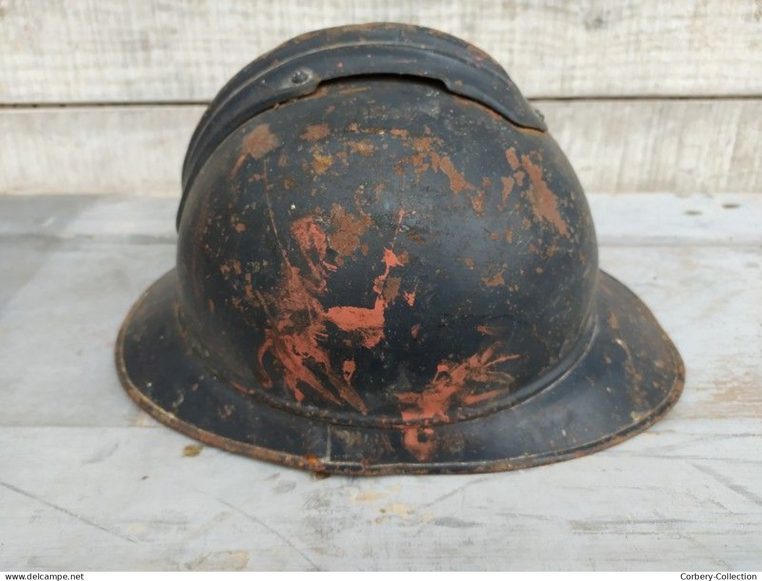 Ancien Casque Adrian Poilu Guerre 14-18 WW1 - Casques & Coiffures