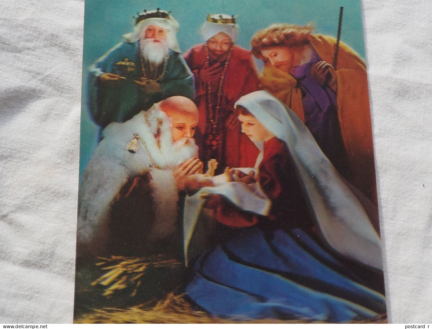 3d 3 D Lenticular Postcard Stereo Religion Nativity   TOPPAN  Japan  A 227 - Cartes Stéréoscopiques