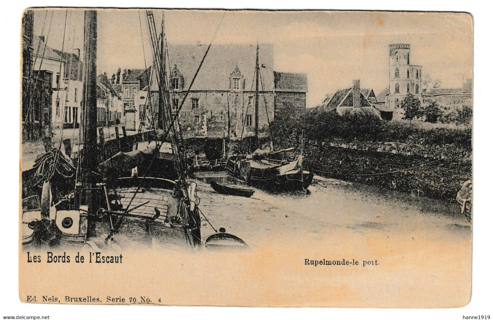 Rupelmonde Schelde Haven Les Bords De L' Escaut 1902 Anvers Htje - Kruibeke