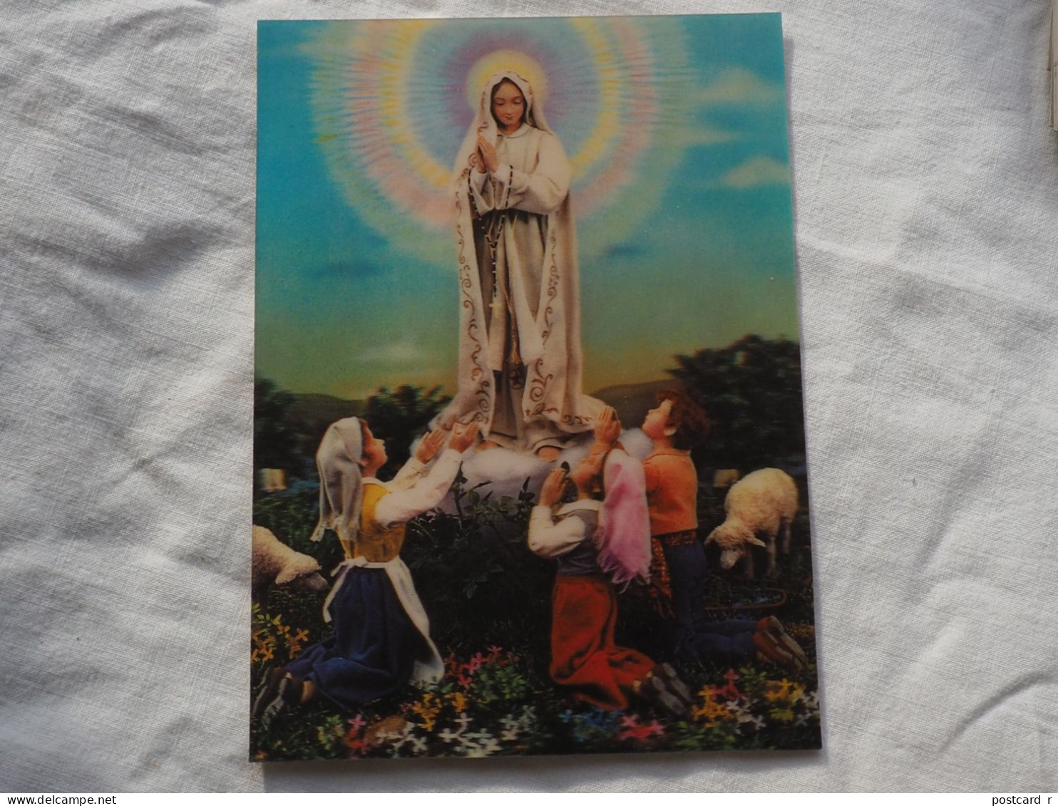 3d 3 D Lenticular Postcard Stereo Religion  Prayer TOPPAN  Japan  A 228 - Stereoscope Cards