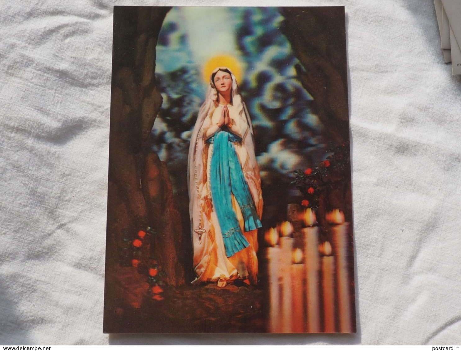 3d 3 D Lenticular Postcard Stereo Religion  Prayer TOPPAN  Japan  A 228 - Stereoscopische Kaarten