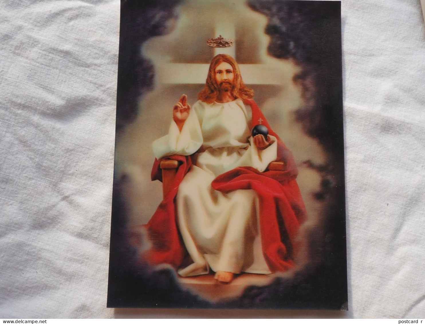 3d 3 D Lenticular Postcard Stereo Religion  Prayer TOPPAN  Japan  A 228 - Estereoscópicas