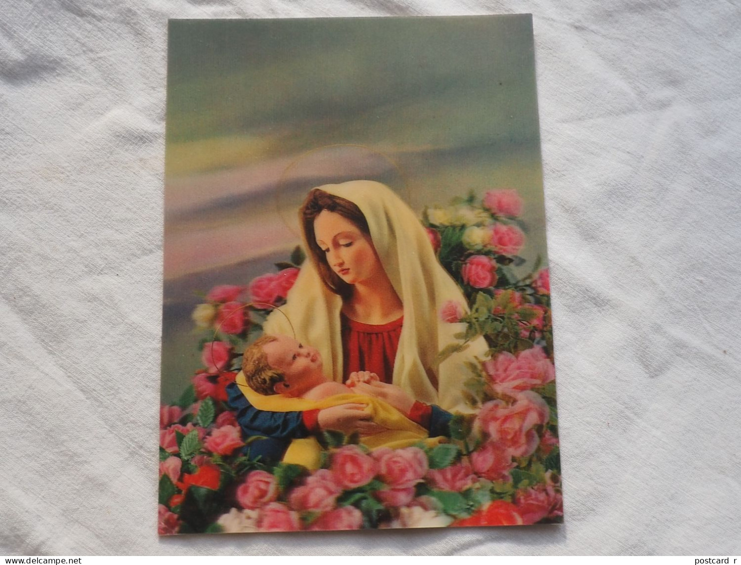 3d 3 D Lenticular Postcard Stereo Religion   A Baby TOPPAN  Japan  A 228 - Stereoscope Cards