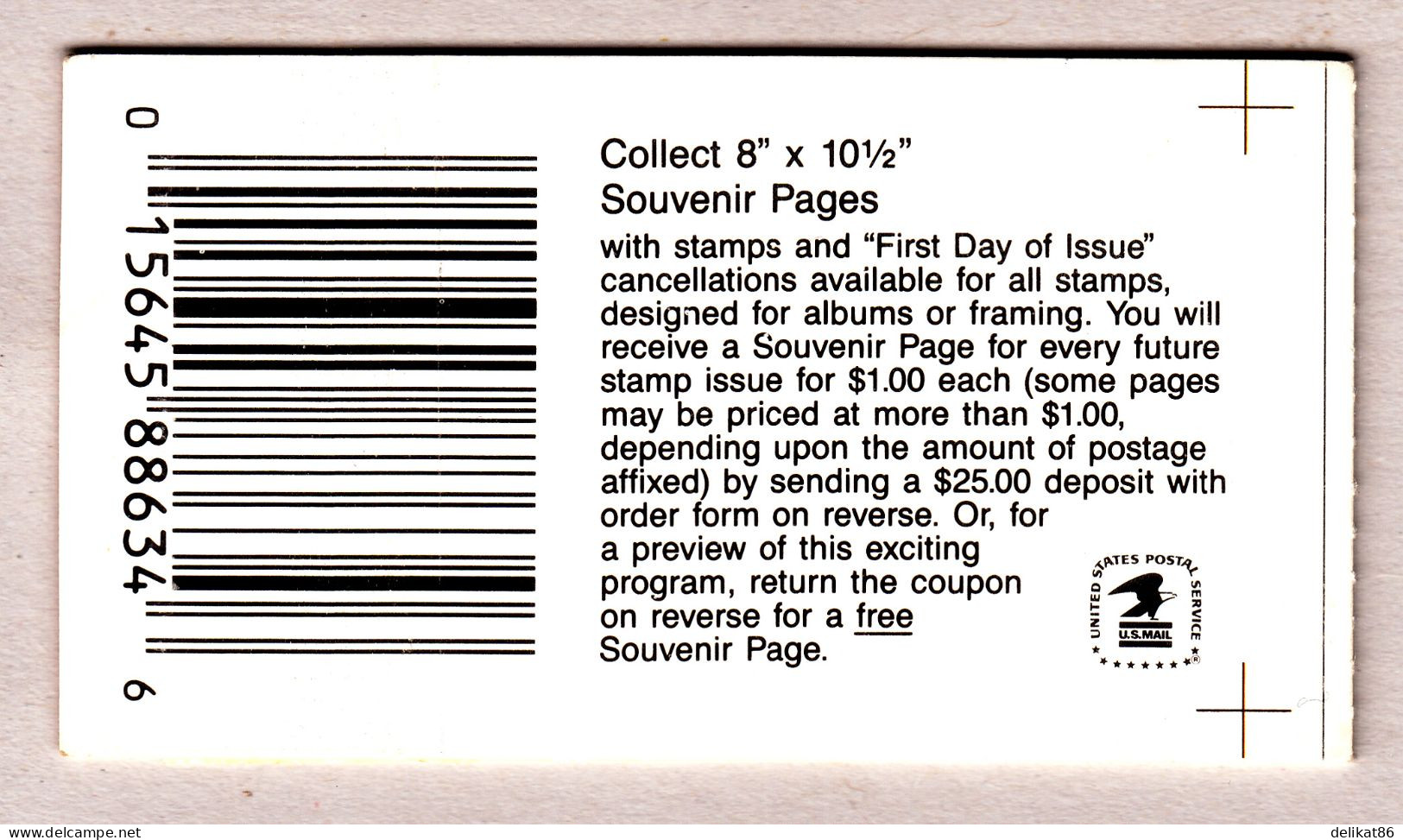 Test Booklet, Test Stamp, Specimen TDB 36 Probedruck Jack London 1988 - 1990 - Proofs, Essays & Specimens