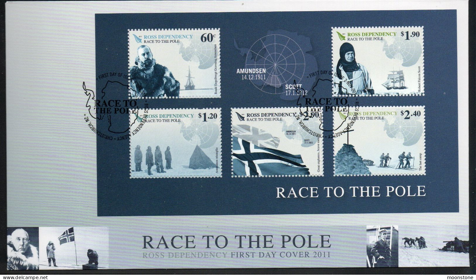 New Zealand Ross Dependency 2011 'Race To The Pole' MS FDC, SG 131 - Ongebruikt