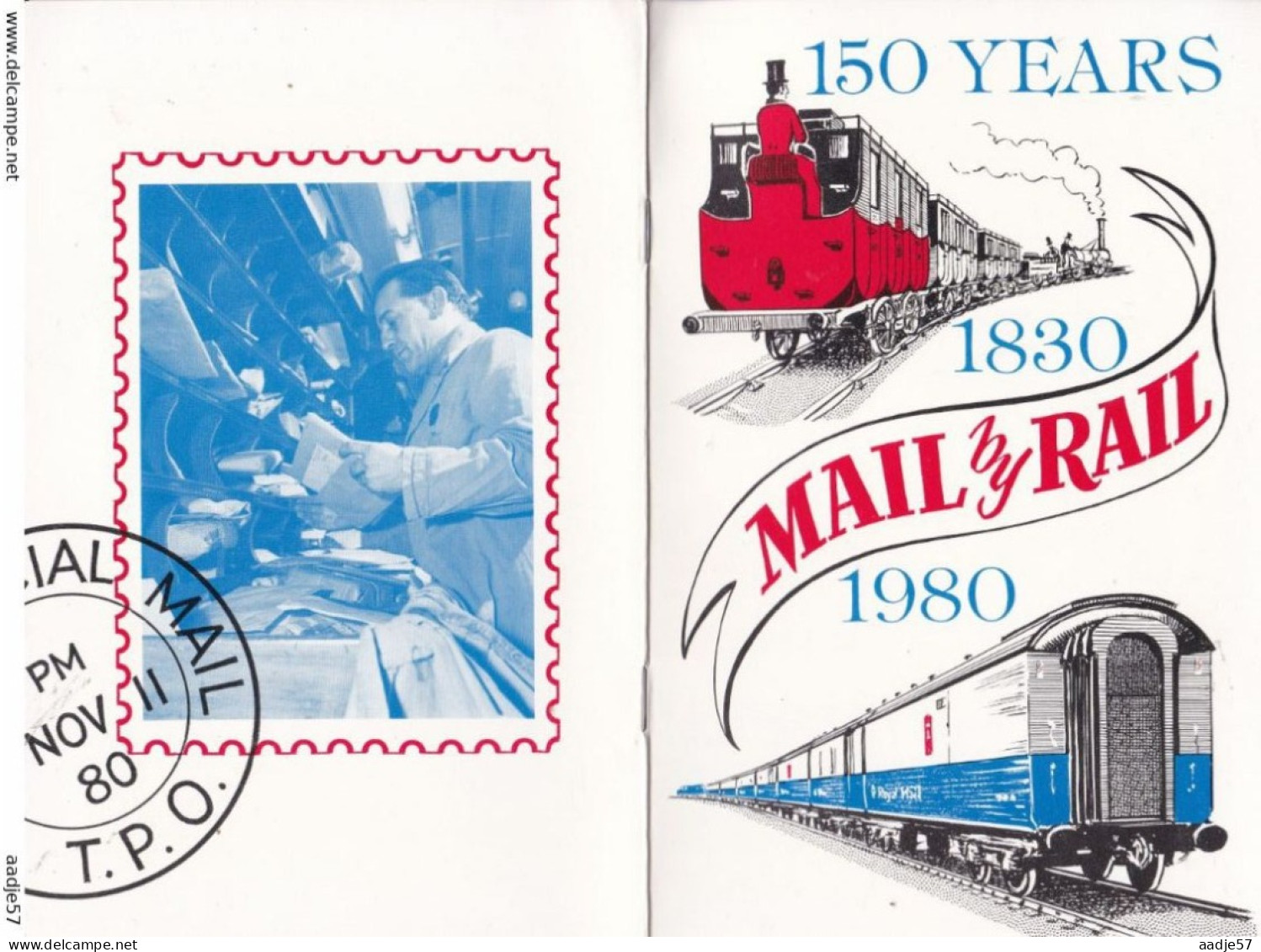 GB GREAT BRITAIN Book 150 Years Mail By Rail 1930 1980 - Europe