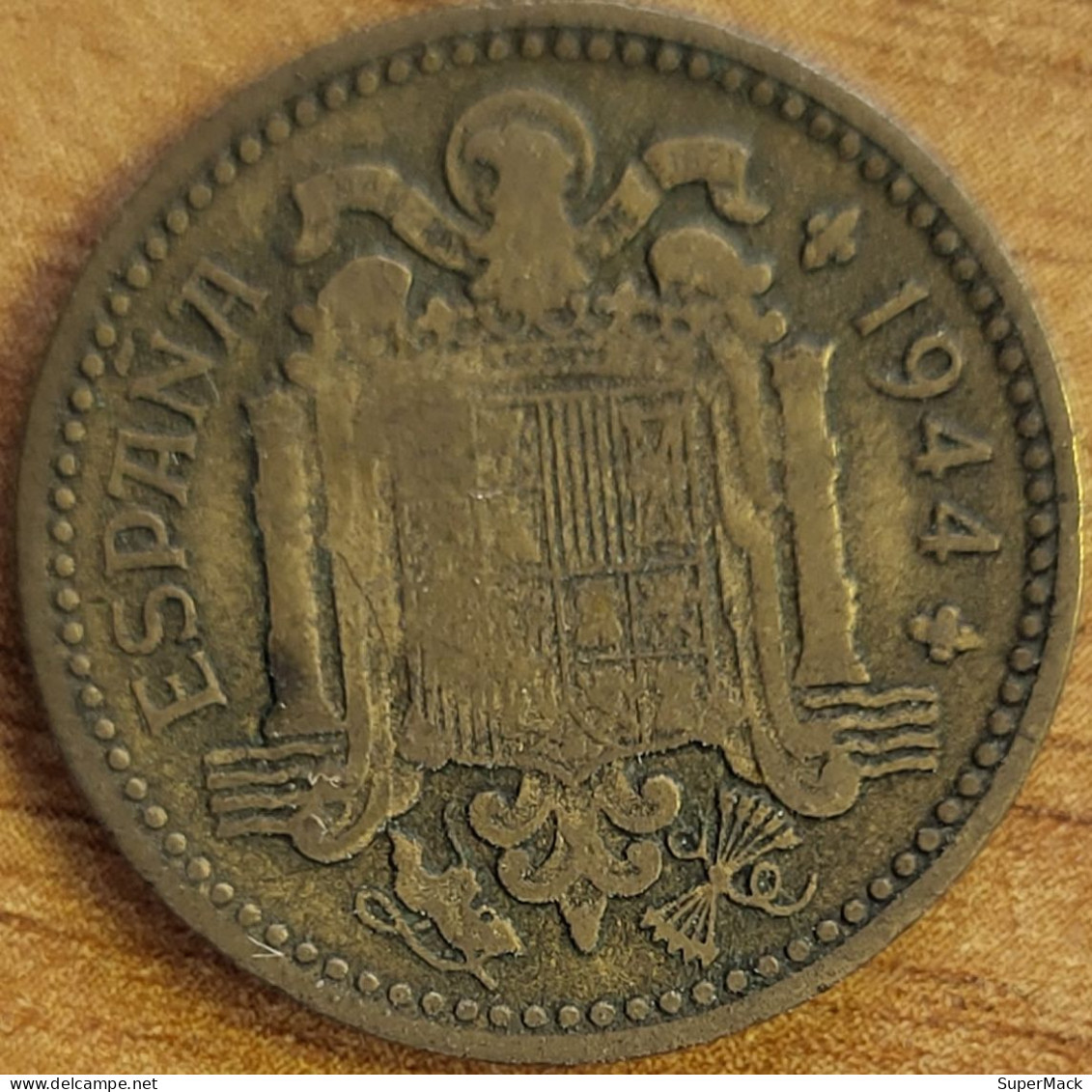 ESPAGNE 1 Peseta 1944 KM#767 TRÈS TRÈS BEAU - 1 Peseta