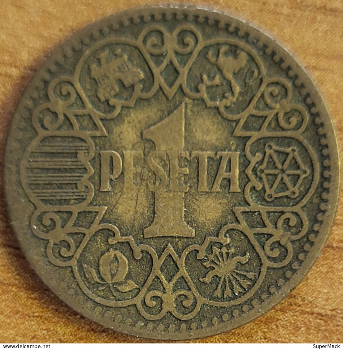 ESPAGNE 1 Peseta 1944 KM#767 TRÈS TRÈS BEAU - 1 Peseta