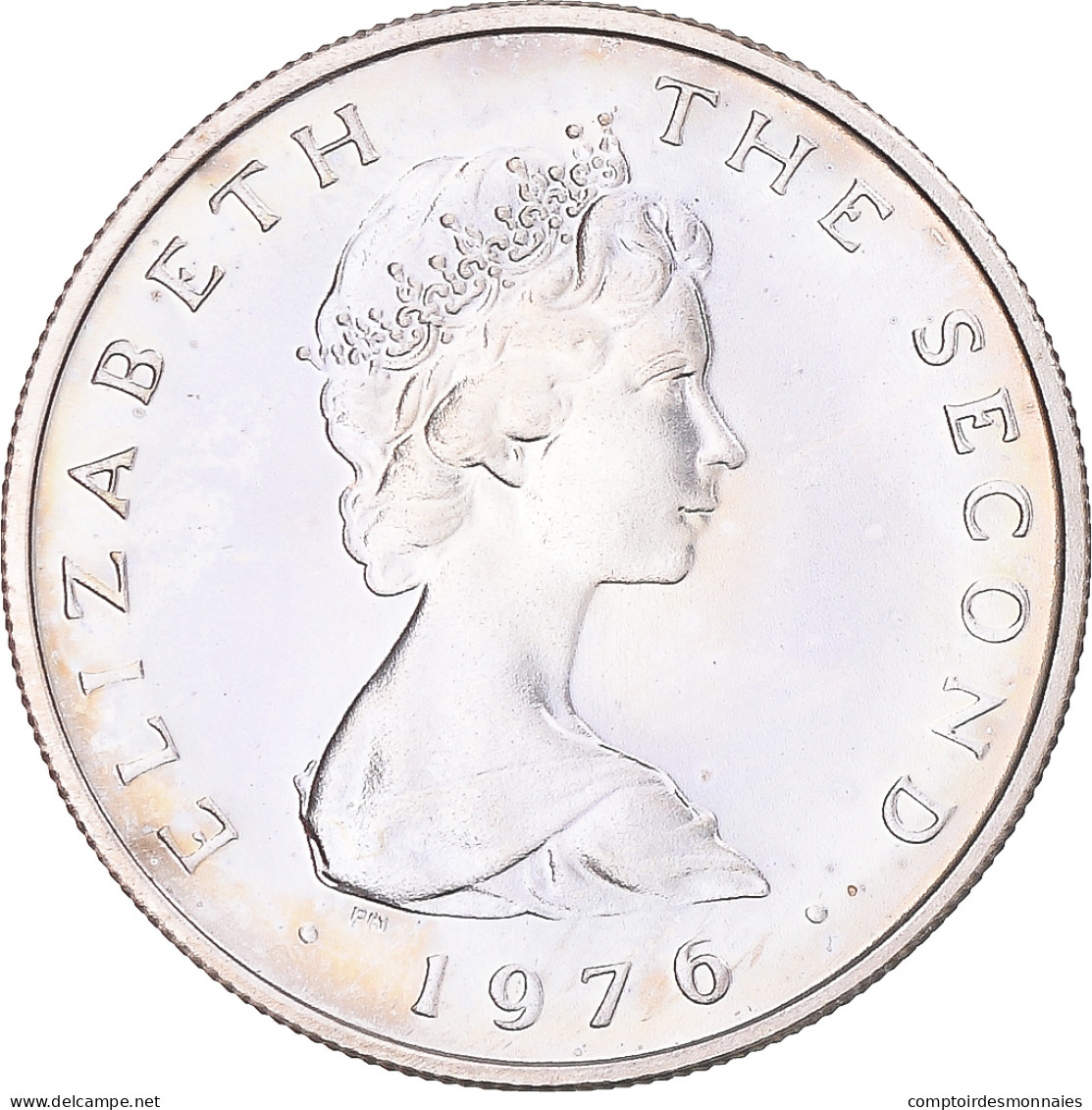 Monnaie, Île De Man, Elizabeth II, 5 Pence, 1976, SPL, Argent, KM:35.1a - Isle Of Man