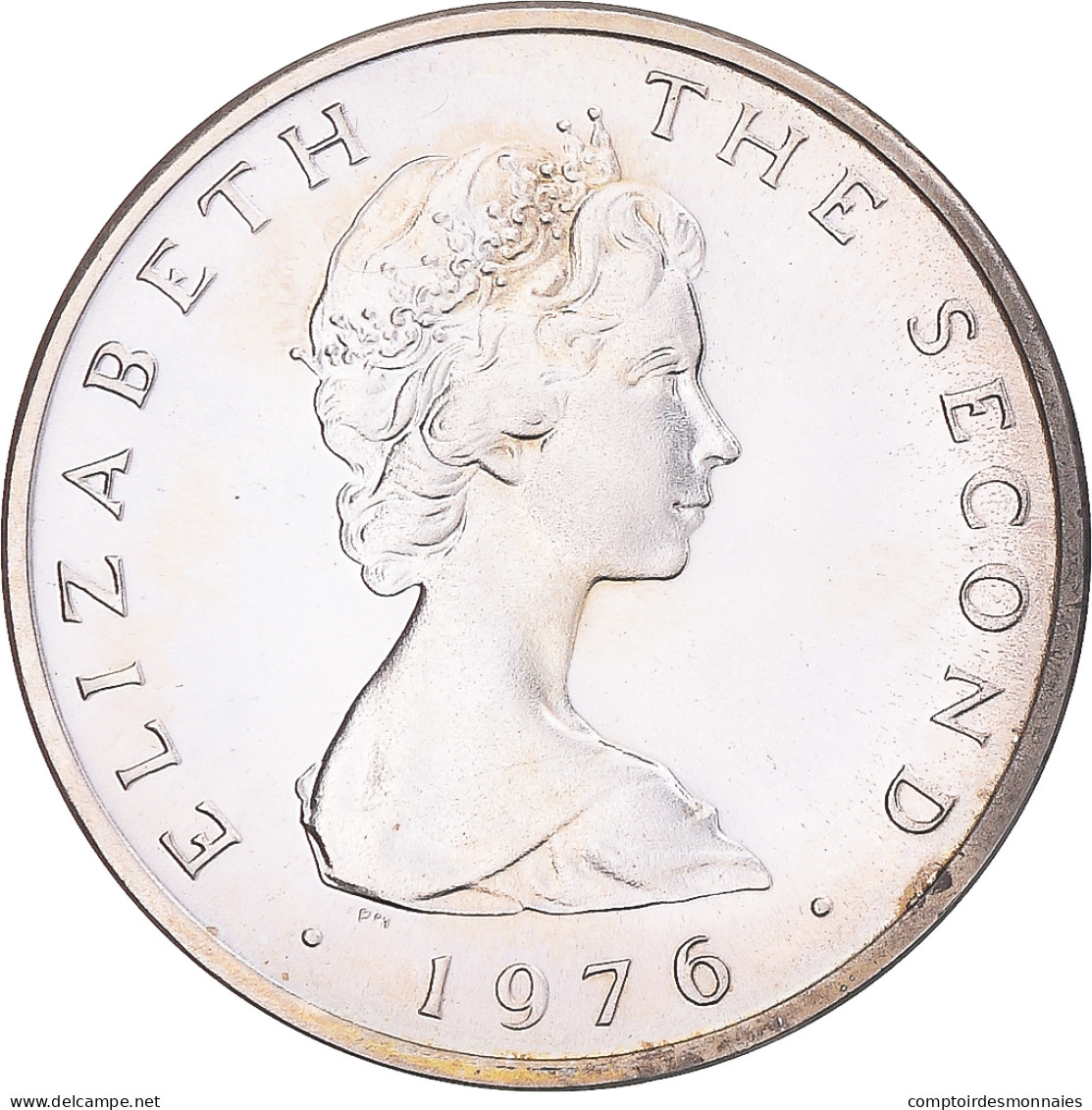 Monnaie, Île De Man, Elizabeth II, 2 Pence, 1976, SPL, Argent, KM:34a - Isle Of Man