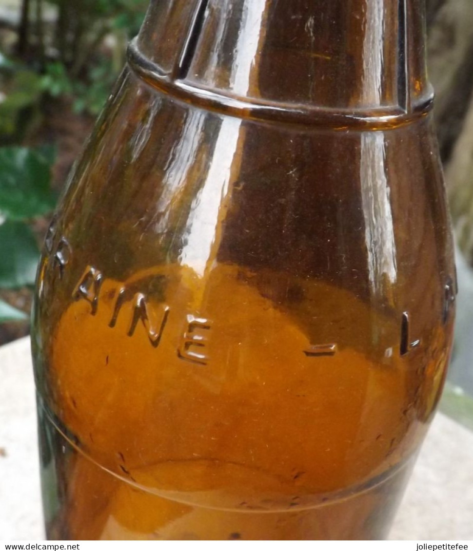 Ancienne Bouteille De Bière 75CL  " GEVE - BRAINE L'ALLEUD " . Inscription Fond De Bouteille CB2  1952  3/4L  5130 - Bière