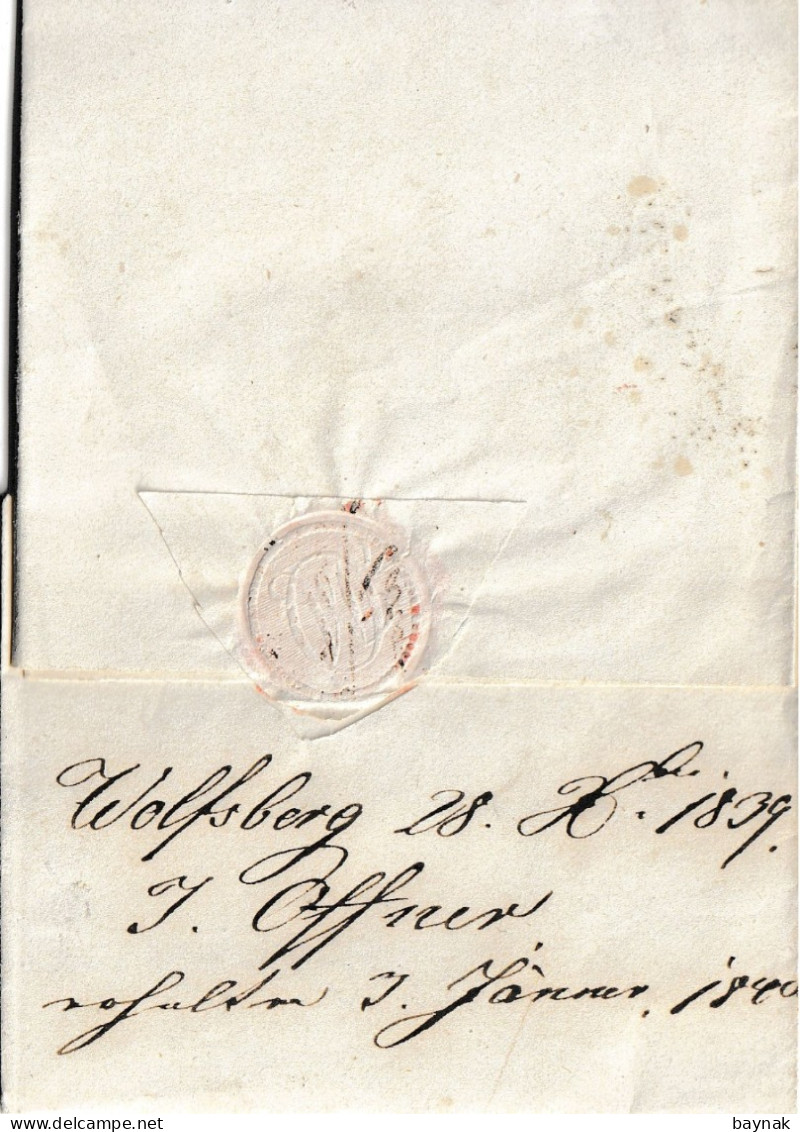 AS57  --  AUSTRIA   --  KLAGENFURT, WOLSBERG  Nach MICHELDORF  --   PREPHILATELIC  FOLDED LETTER  --  FALTBRIEF --  1839 - ...-1850 Préphilatélie