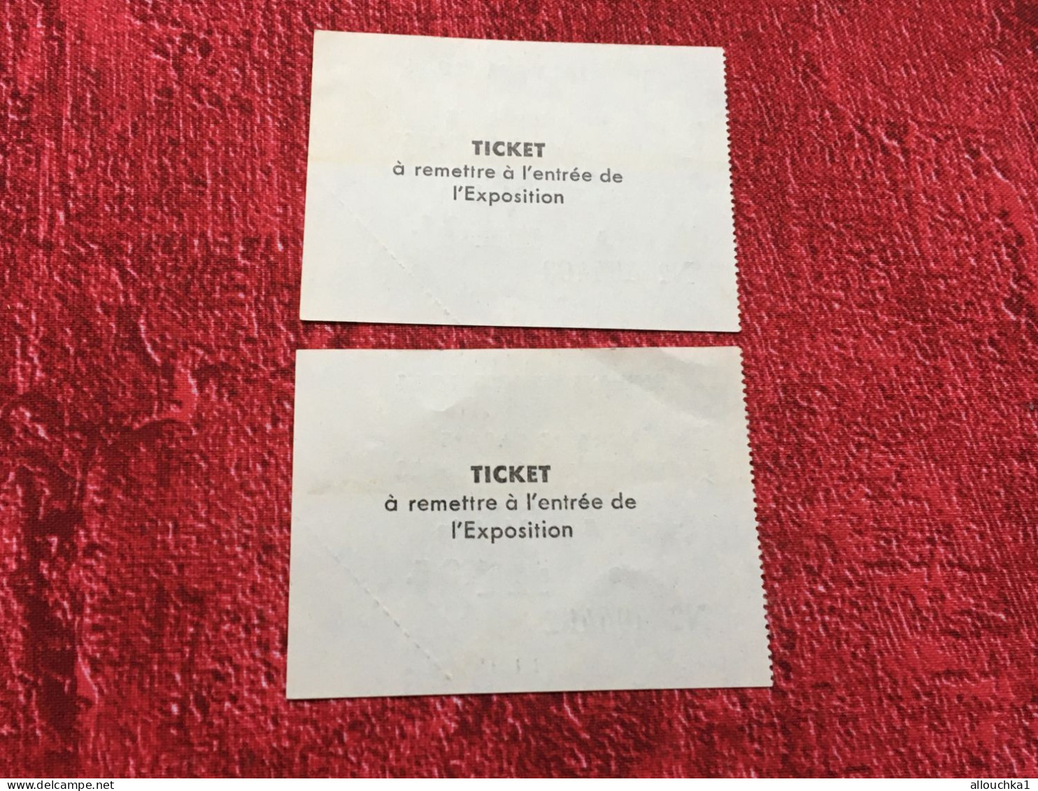 2 Tickets Entrée Entry-Philatec Paris 1964 France Erinnophilie Exposition Philatélique Grand Palais Des Champs Elysées - Esposizioni Filateliche