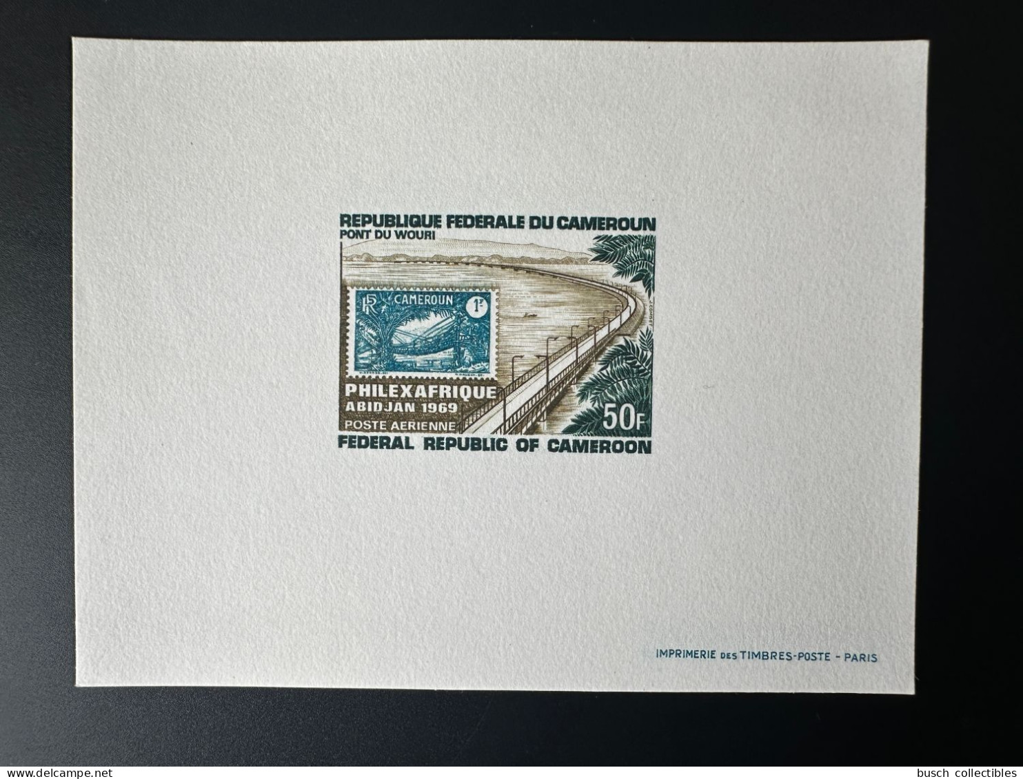 Cameroun Cameroon Kamerun 1969 Mi. 564 Epreuve De Luxe Proof Philexafrique Abidjan Stamps On Timbre Sur Exposition Show - Philatelic Exhibitions