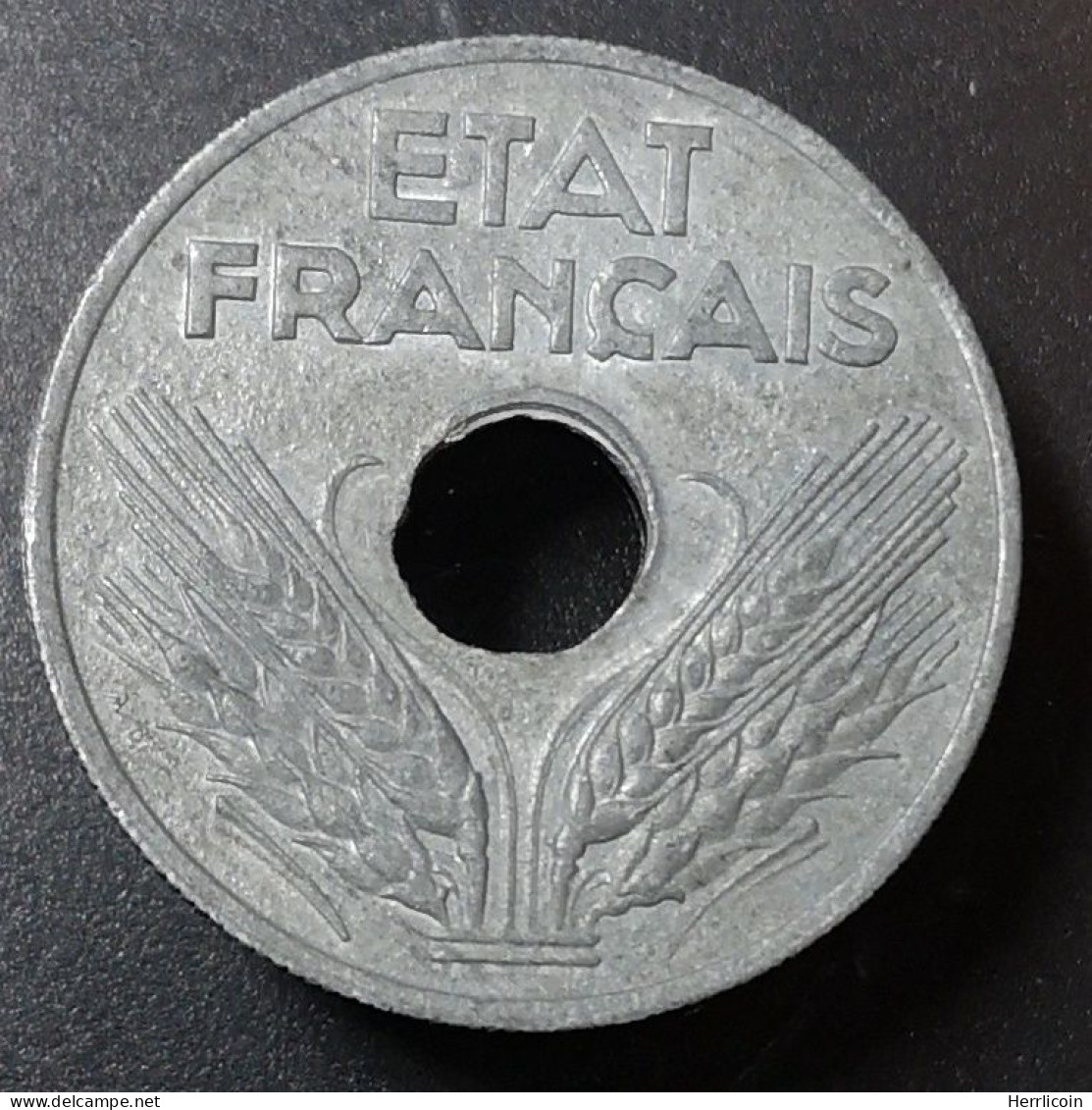 Monnaie France - 1943 - 20 Centimes Etat Français Zinc, Type 20, Lourde - 20 Centimes