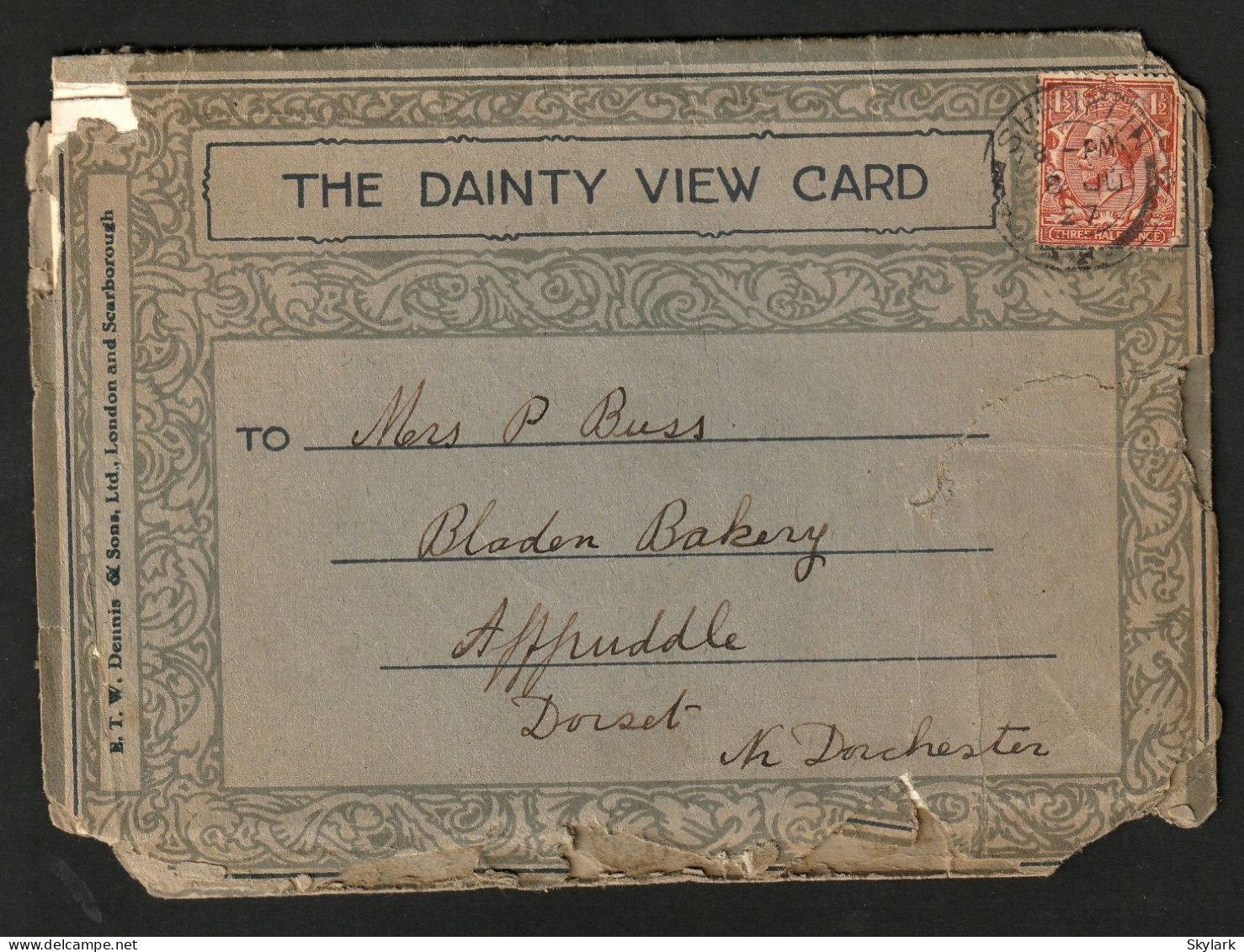 Isle Of Wight   .   1927   .   The Dainty View Card "Souvenir Of Shanklin" - Shanklin