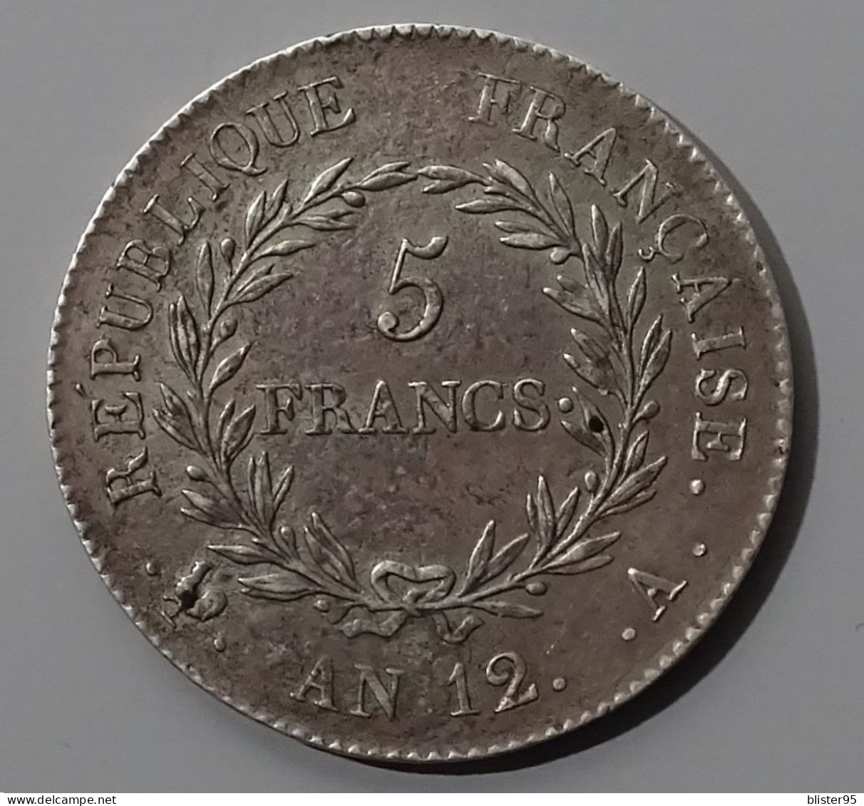 Magnifique 5 Francs AN 12 A (1804) Napoleon Bonaparte Premier Consul , Ttb A Superbe - 5 Francs
