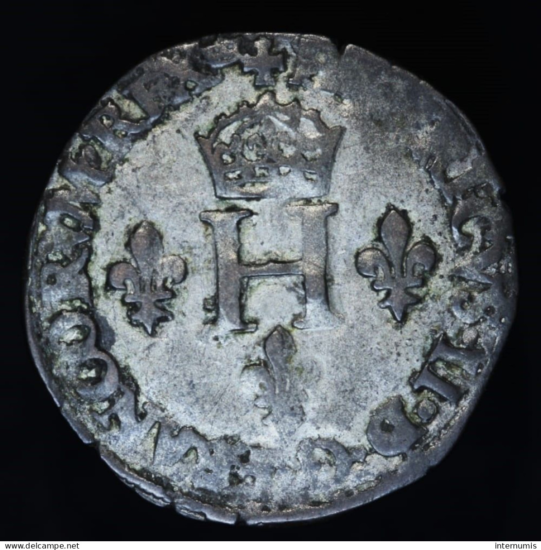 France, Henri II, Sol Parisis, 1551, A - Paris, Billon, TB+ (VF), Gad-R.362 - 1547-1559 Hendrik II