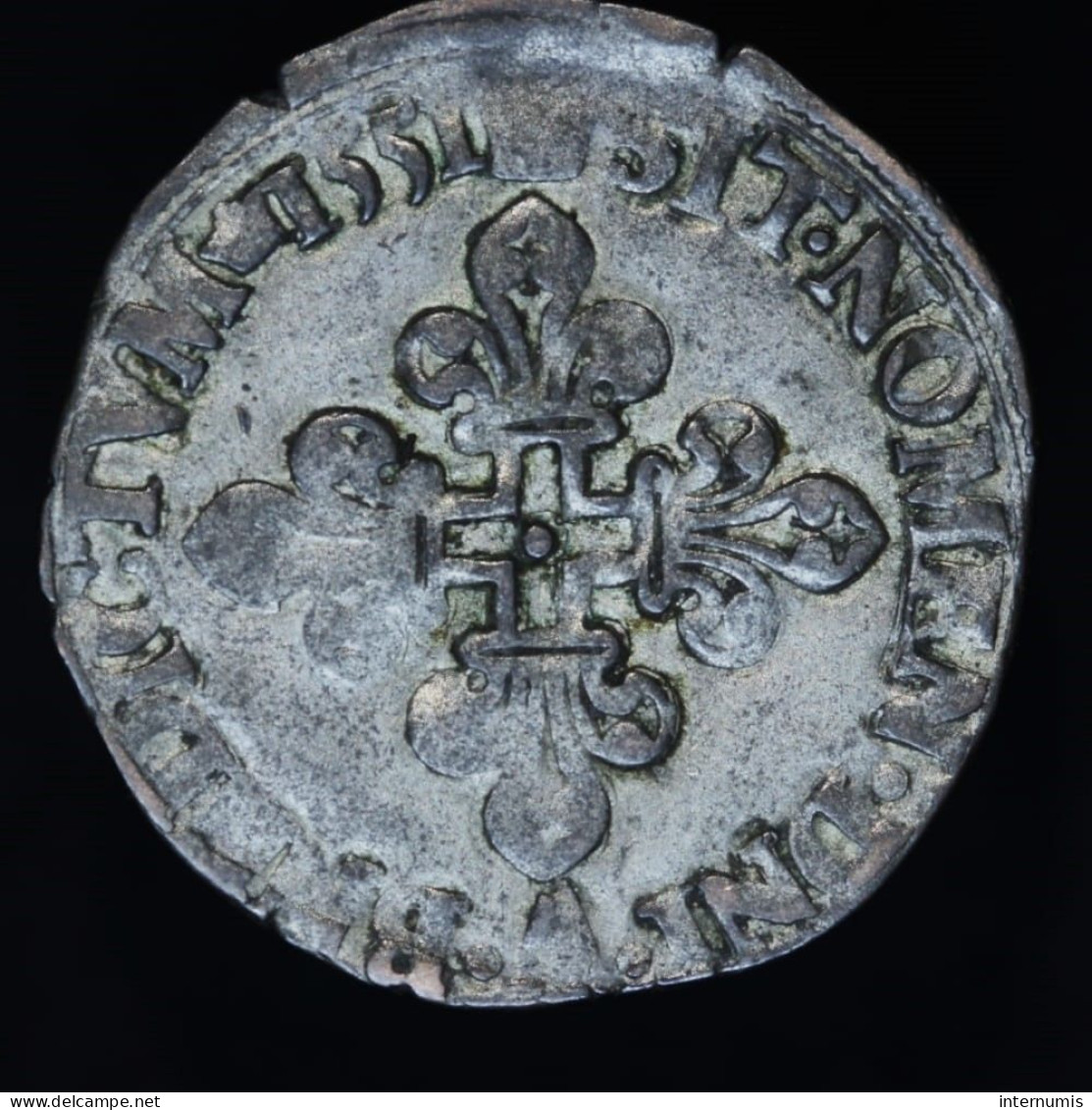 France, Henri II, Sol Parisis, 1551, A - Paris, Billon, TB+ (VF), Gad-R.362 - 1547-1559 Enrico II