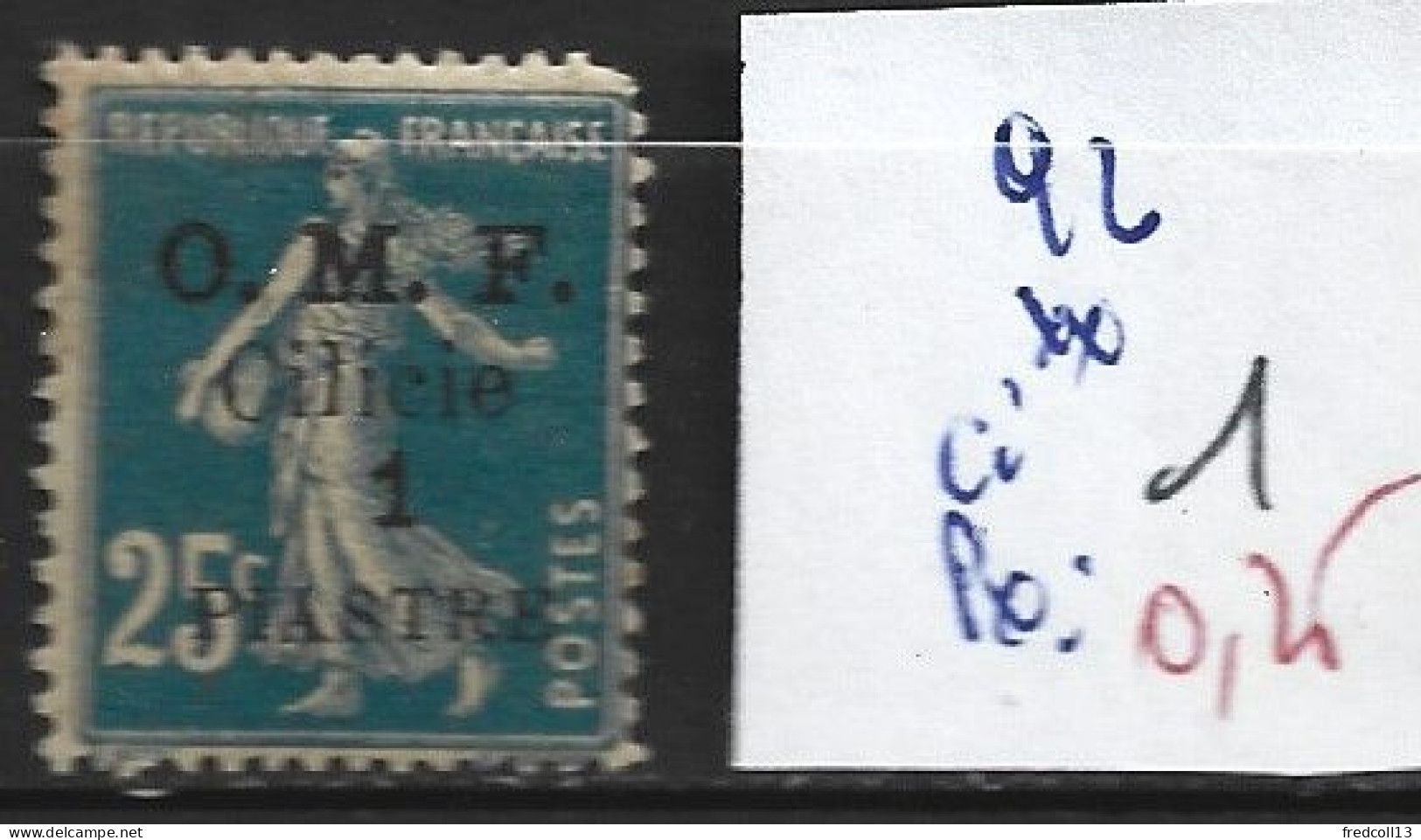 CILICIE 92 ** Côte 1 € - Unused Stamps