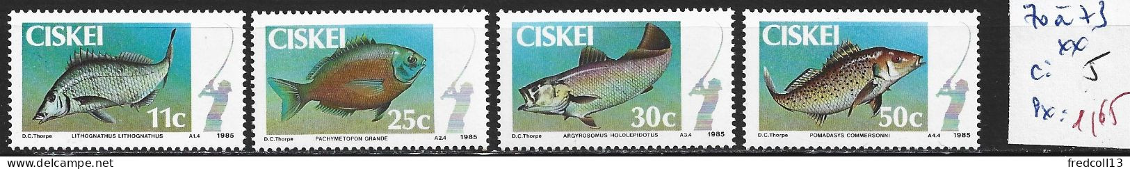 CISKEI 70 à 73 ** Côte 5 € - Ciskei