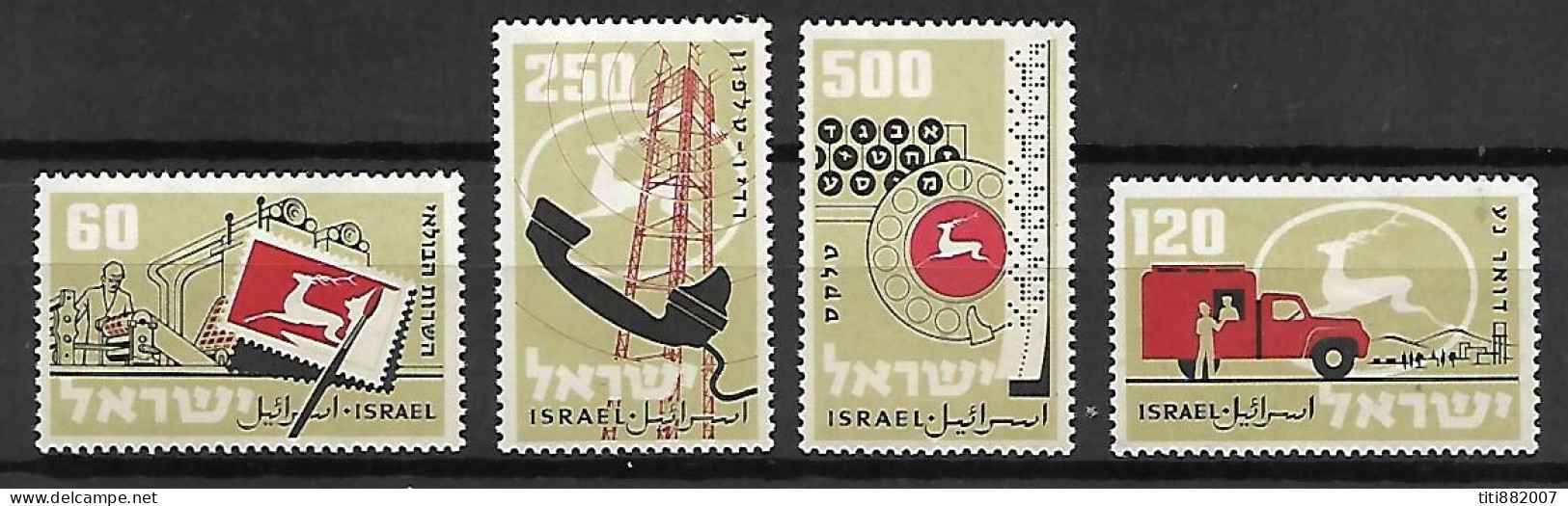 ISRAEL  -   1959.   Y&T N° 146 à 149 *.  Série Complète.   La Poste / Téléphone  /  Camion. . - Ungebraucht (ohne Tabs)