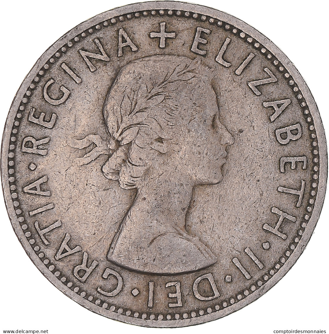 Monnaie, Grande-Bretagne, Elizabeth II, Florin, Two Shillings, 1955, TTB - J. 1 Florin / 2 Schillings